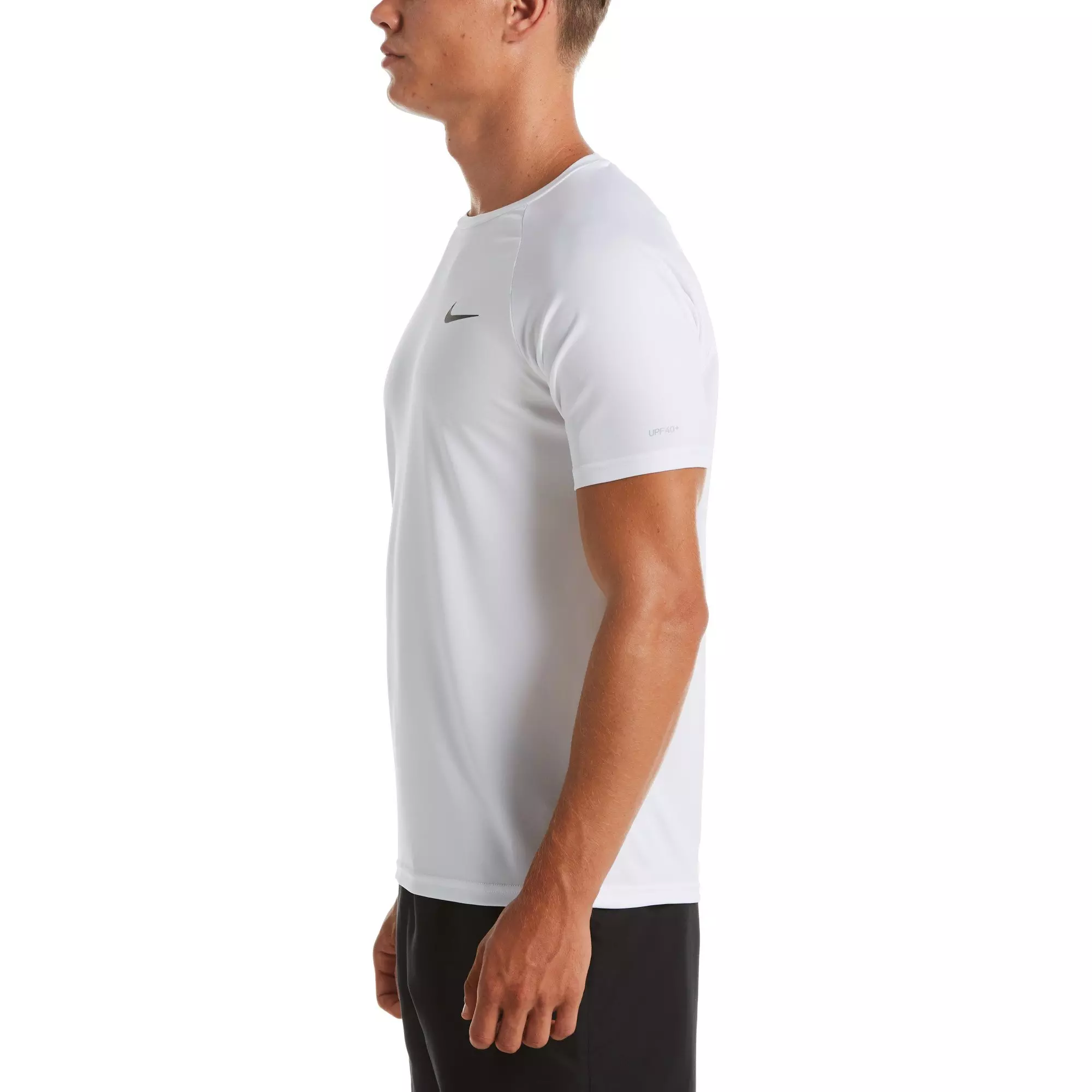 Nike Men's Swim Essential Short Sleeve Hydroguard - WHITE