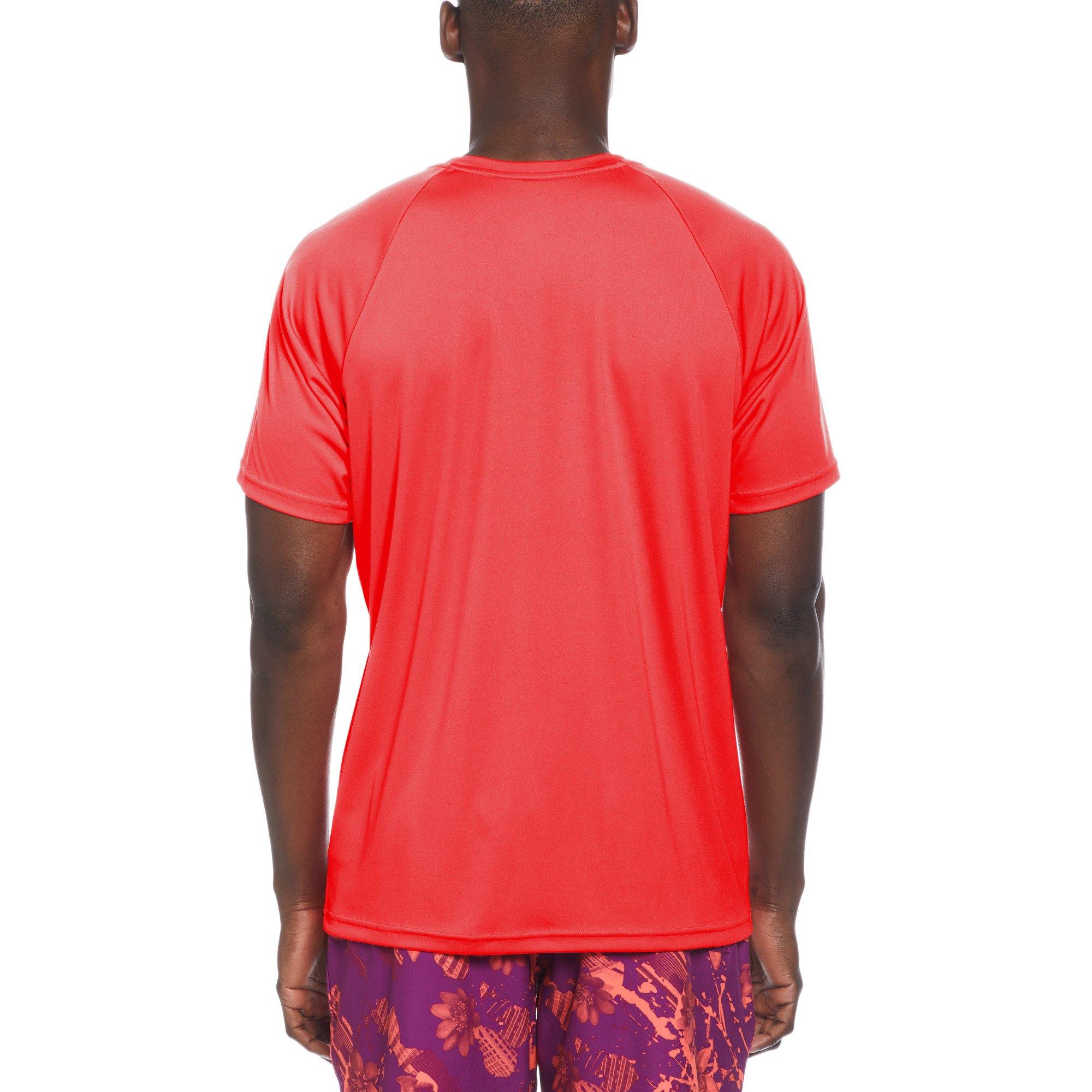 Nike Men's Swim Essential Short Sleeve Hydroguard - RED Thumbnail View 2