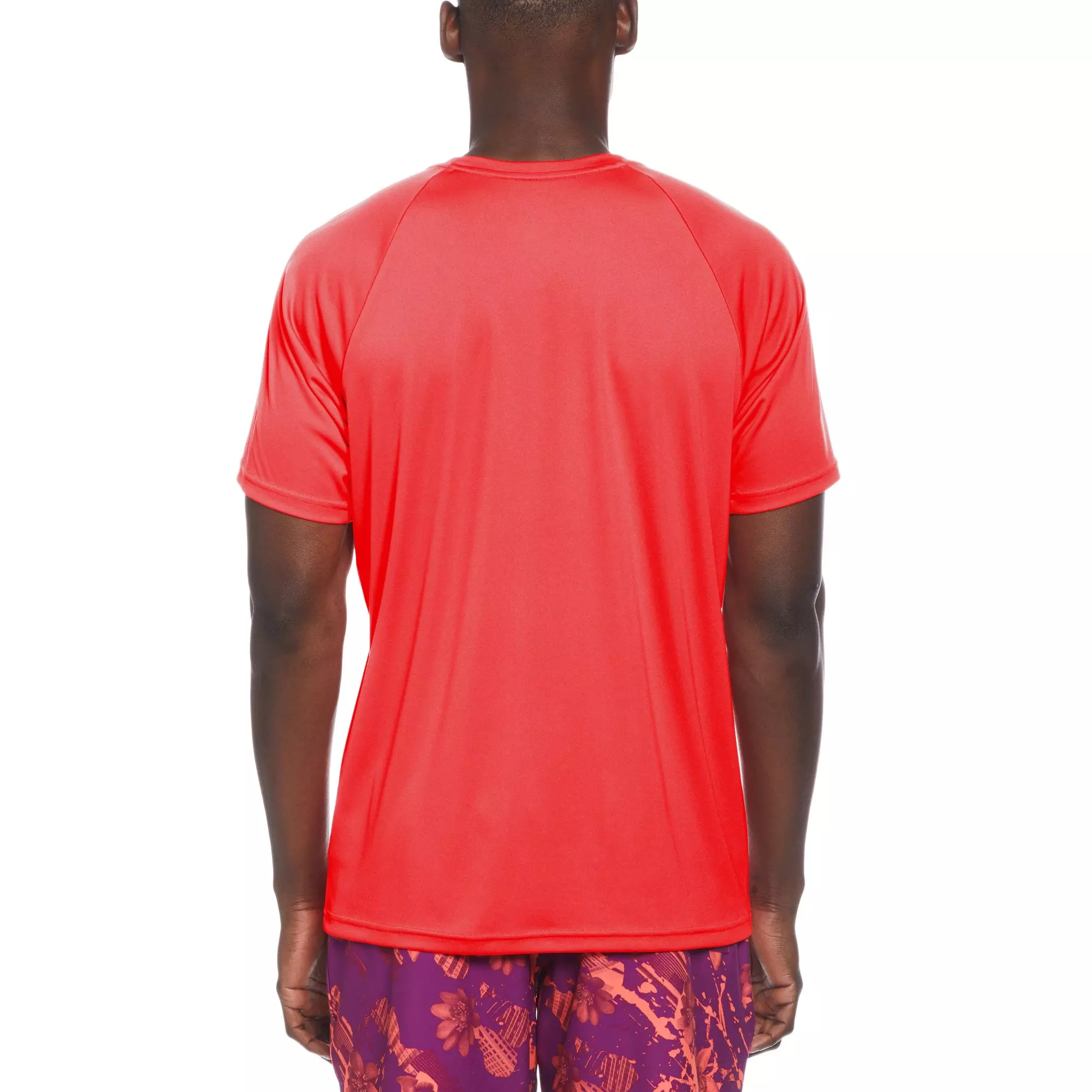 Nike Men's Swim Essential Short Sleeve Hydroguard - RED