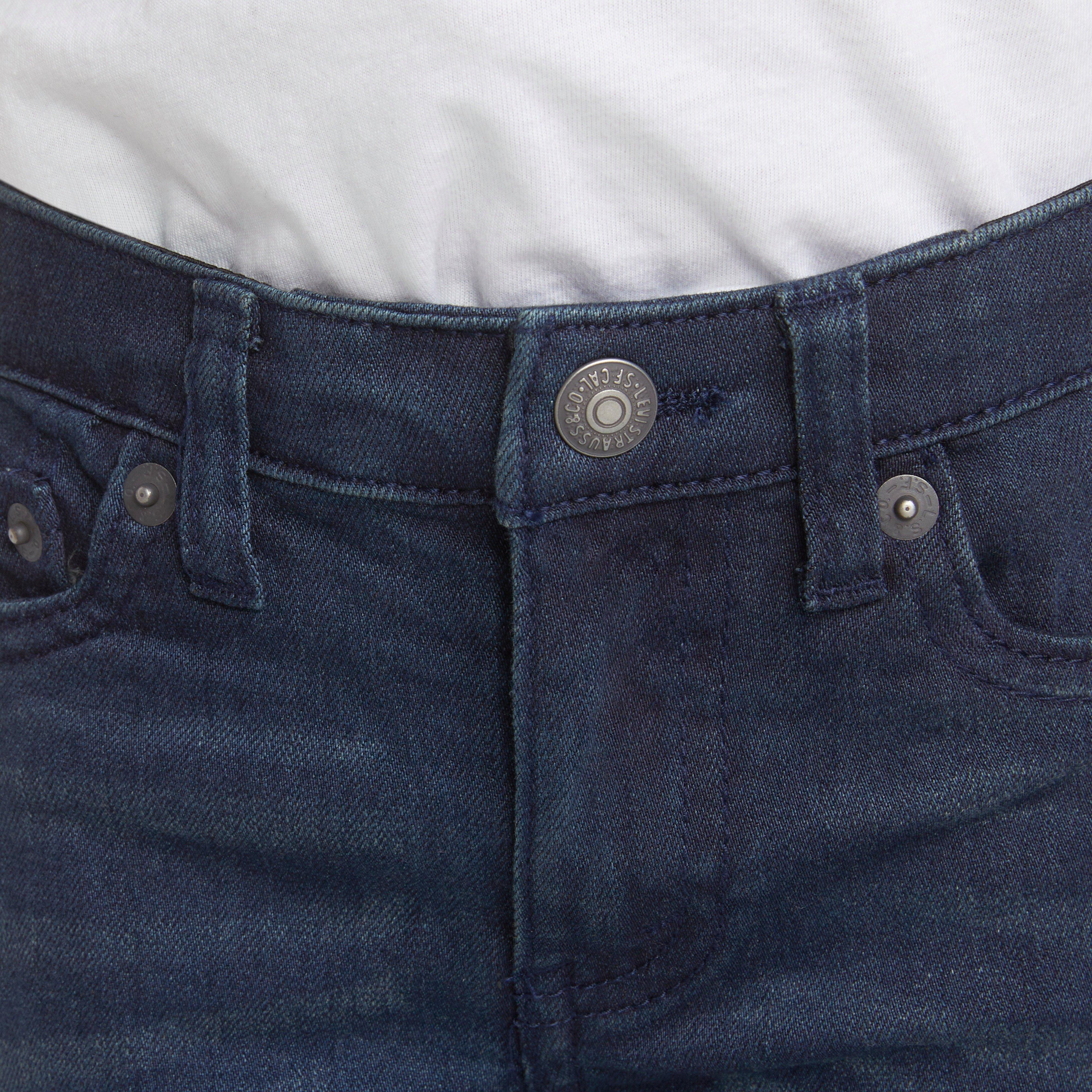 Levi's 502 Strong Performance Tapered Fit Dark Wash Toddler Boys' Dk Blue Denim Jeans - DK BLUE Thumbnail View 4
