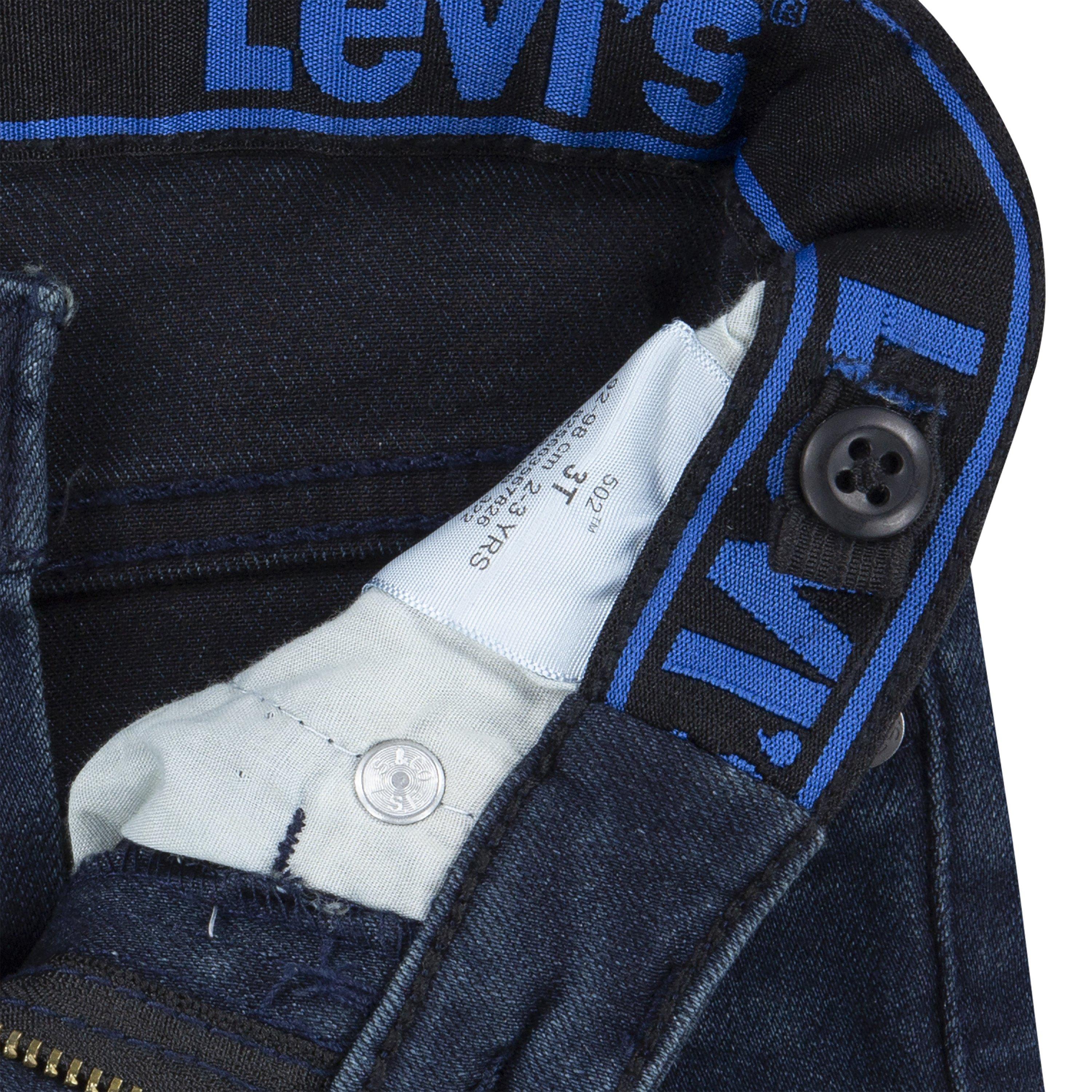 Levi's 502 Strong Performance Tapered Fit Dark Wash Toddler Boys' Dk Blue Denim Jeans - DK BLUE Thumbnail View 5