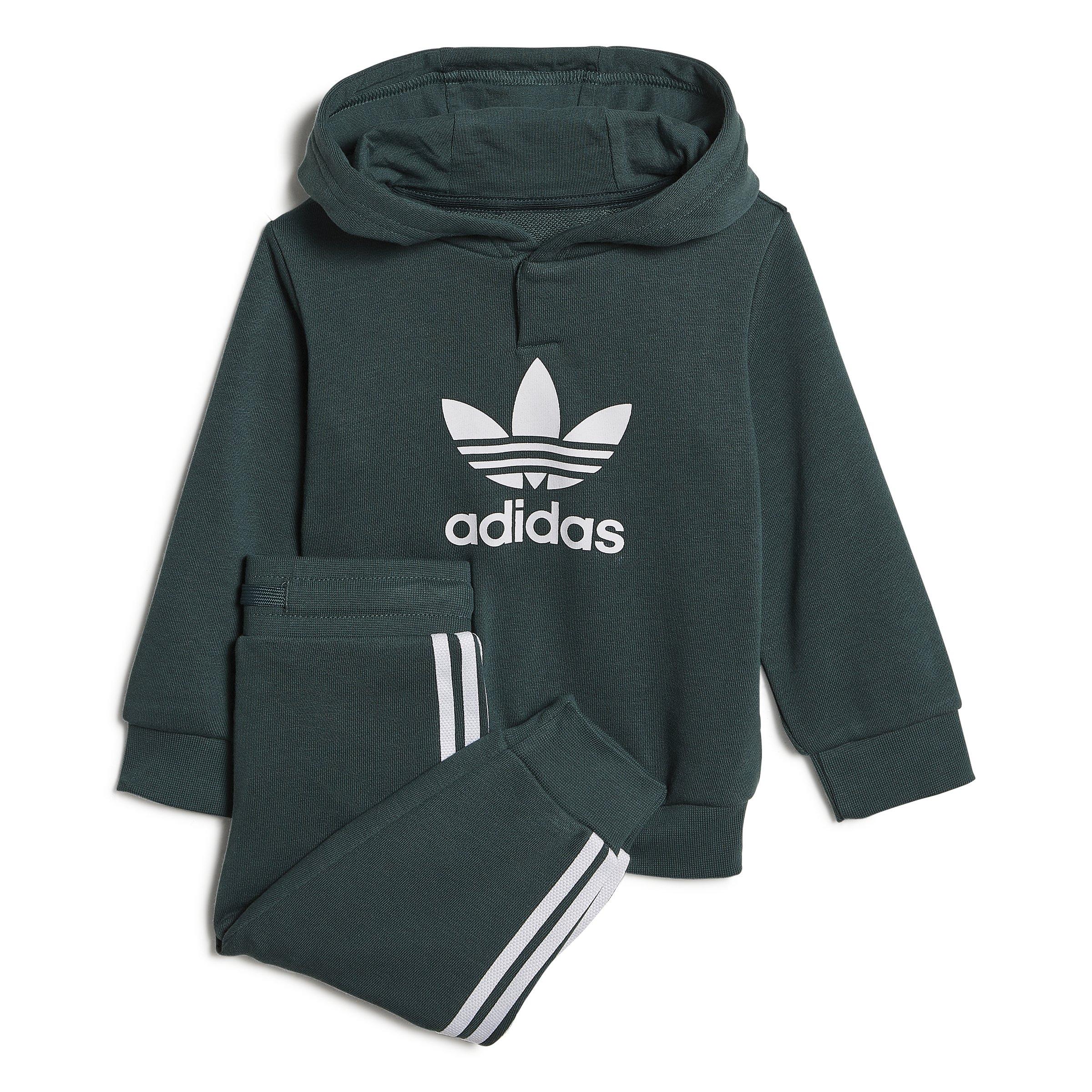 adidas Originals Infant Toddler Kids Adicolor Hoodie Set Green