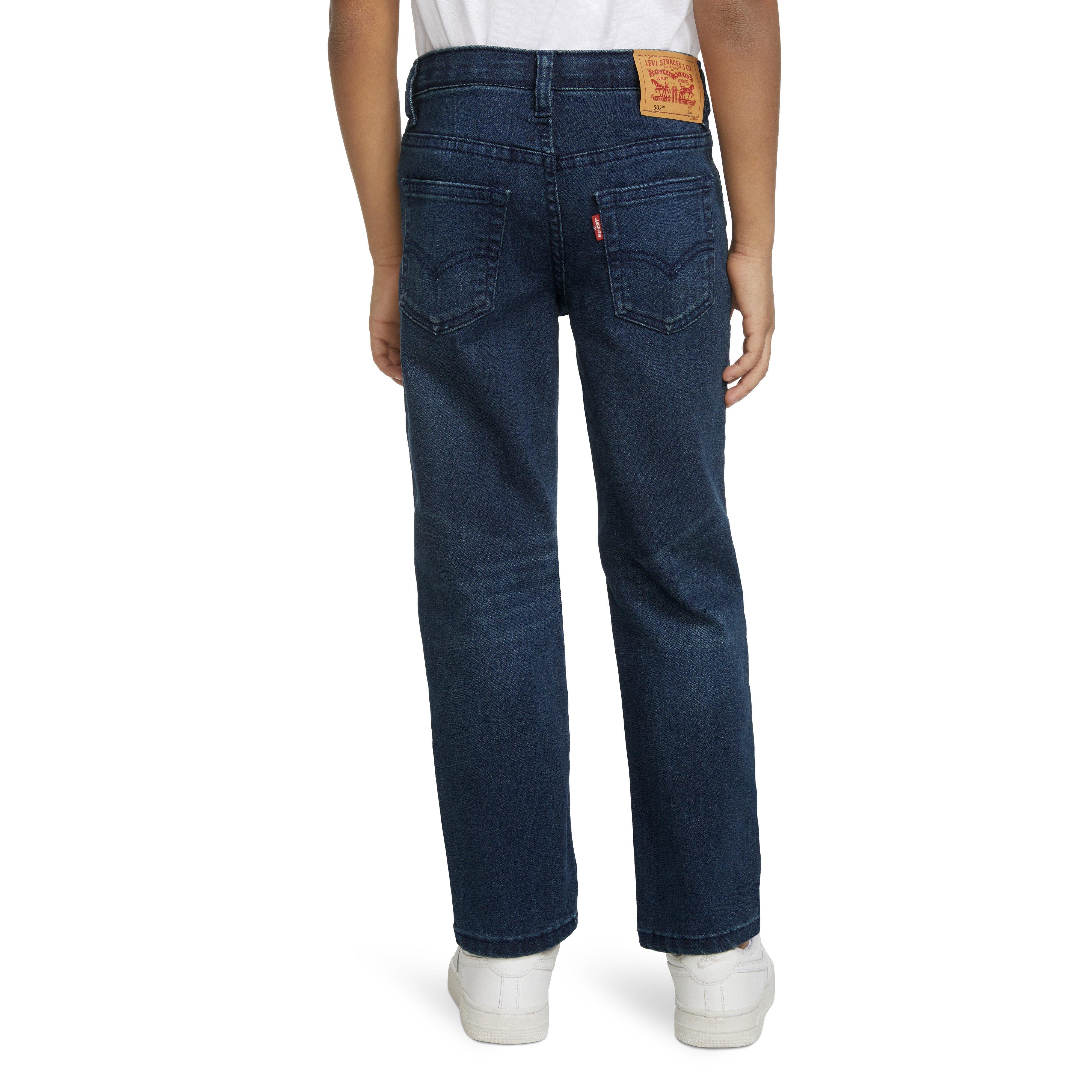 Levi's Little Boys' 502 Strong Performance Tapered Fit Dk Blue Wash Denim Jeans - DK BLUE Thumbnail View 2