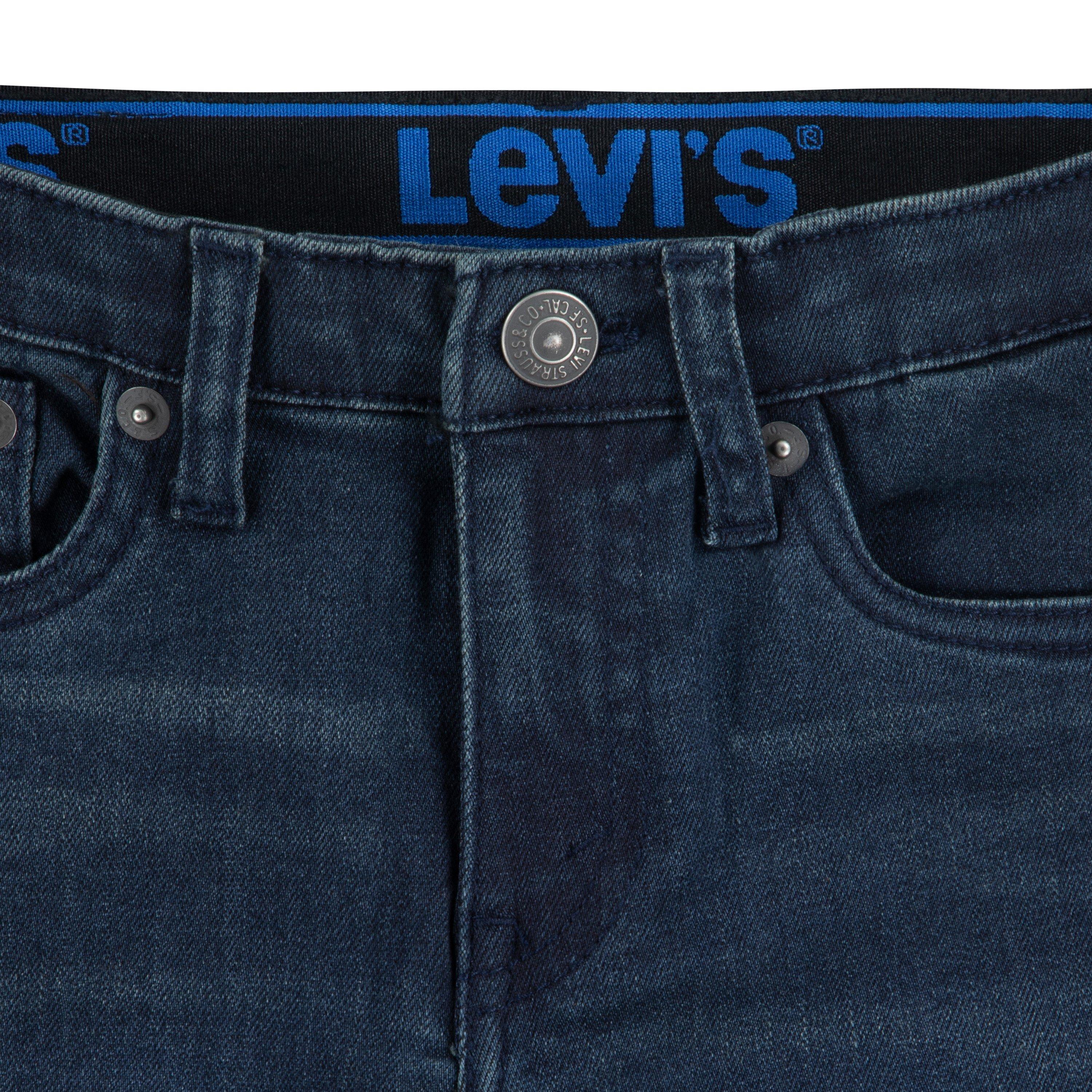 Levi's 502 Strong Performance Tapered Fit Dark Wash Little Boys' Dk Blue Denim Jeans - DK BLUE Thumbnail View 4