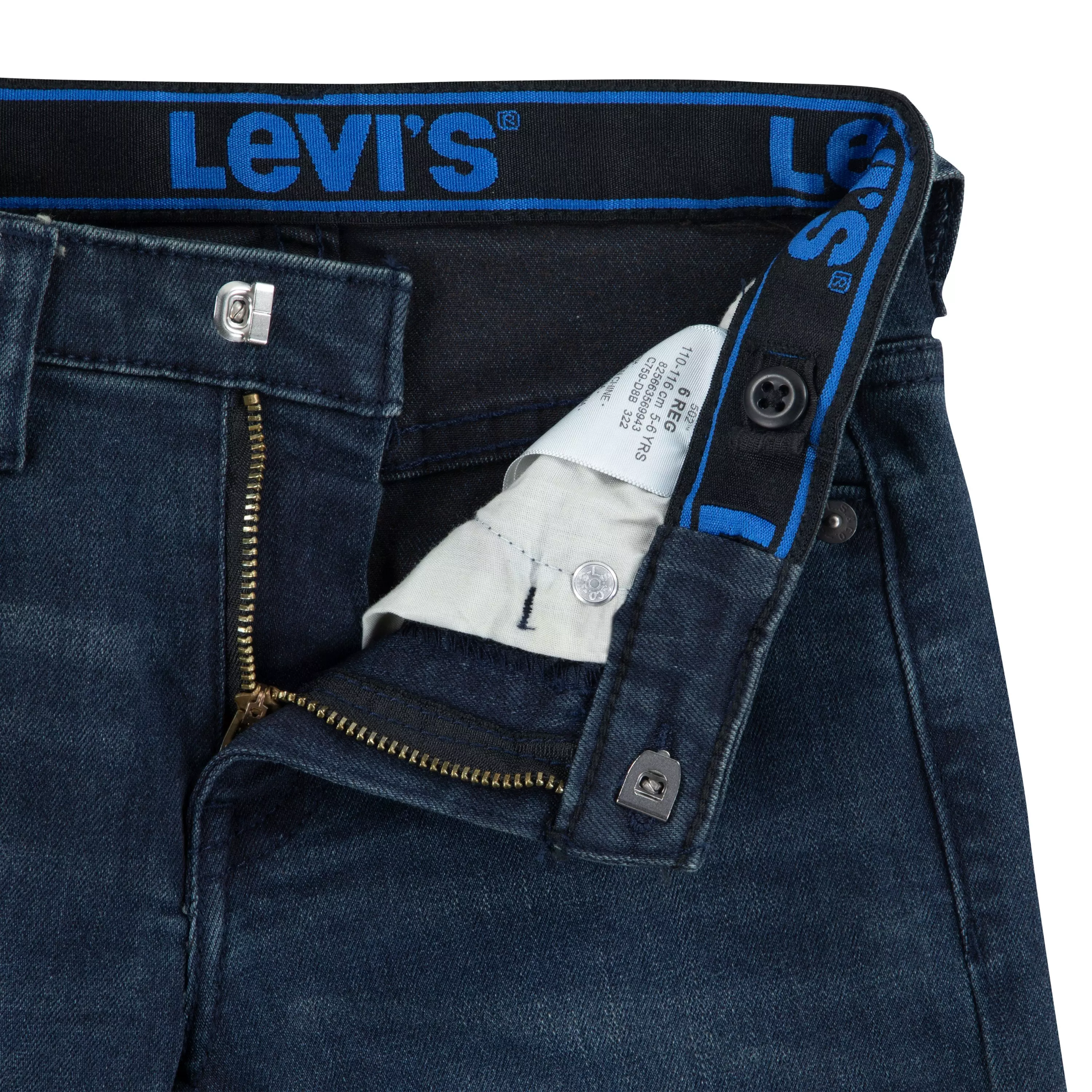 Levi's 502 Strong Performance Tapered Fit Dark Wash Little Boys' Dk Blue Denim Jeans - DK BLUE