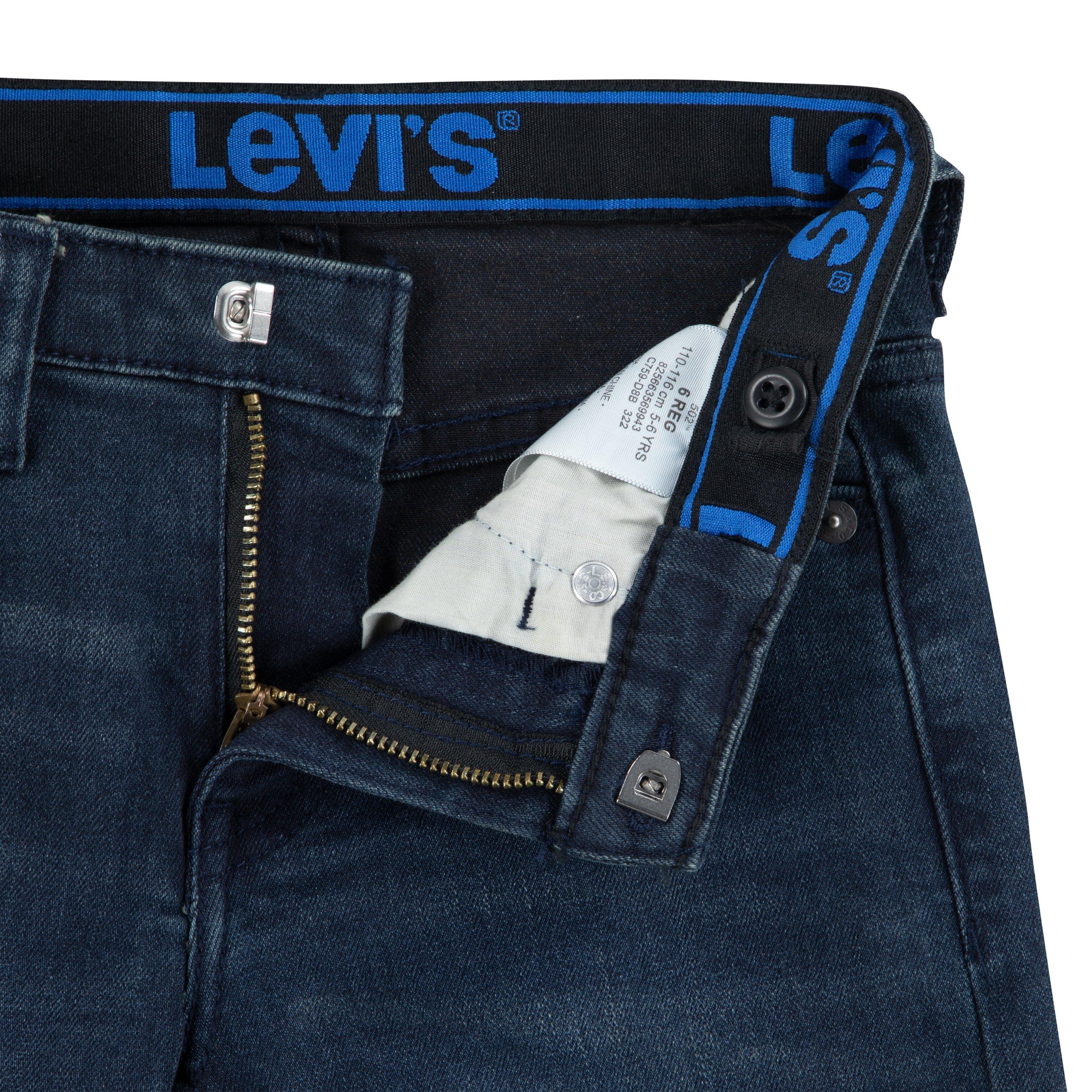 Levi's Little Boys' 502 Strong Performance Tapered Fit Dk Blue Wash Denim Jeans - DK BLUE Thumbnail View 5