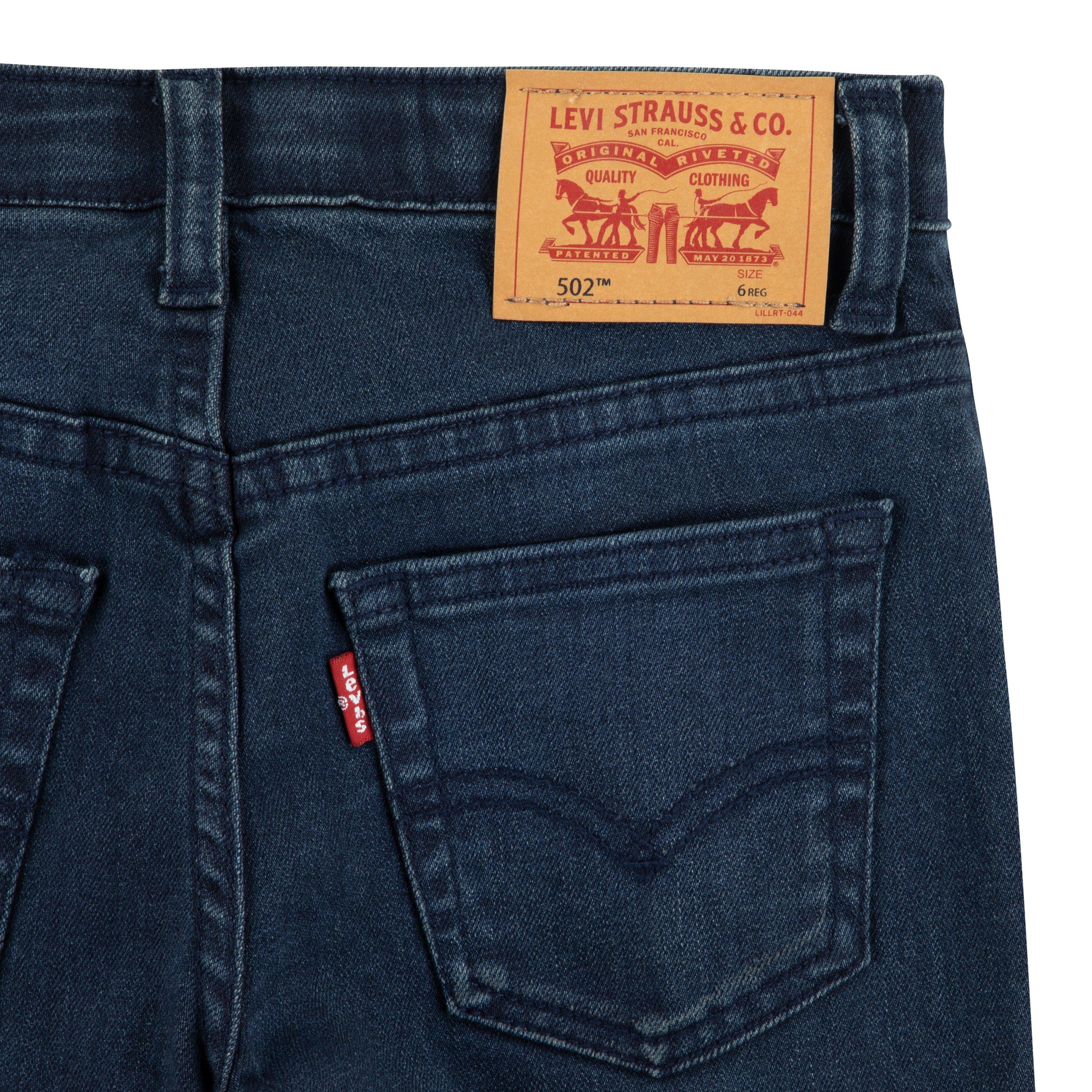 Levi's 502 Strong Performance Tapered Fit Dark Wash Little Boys' Dk Blue Denim Jeans