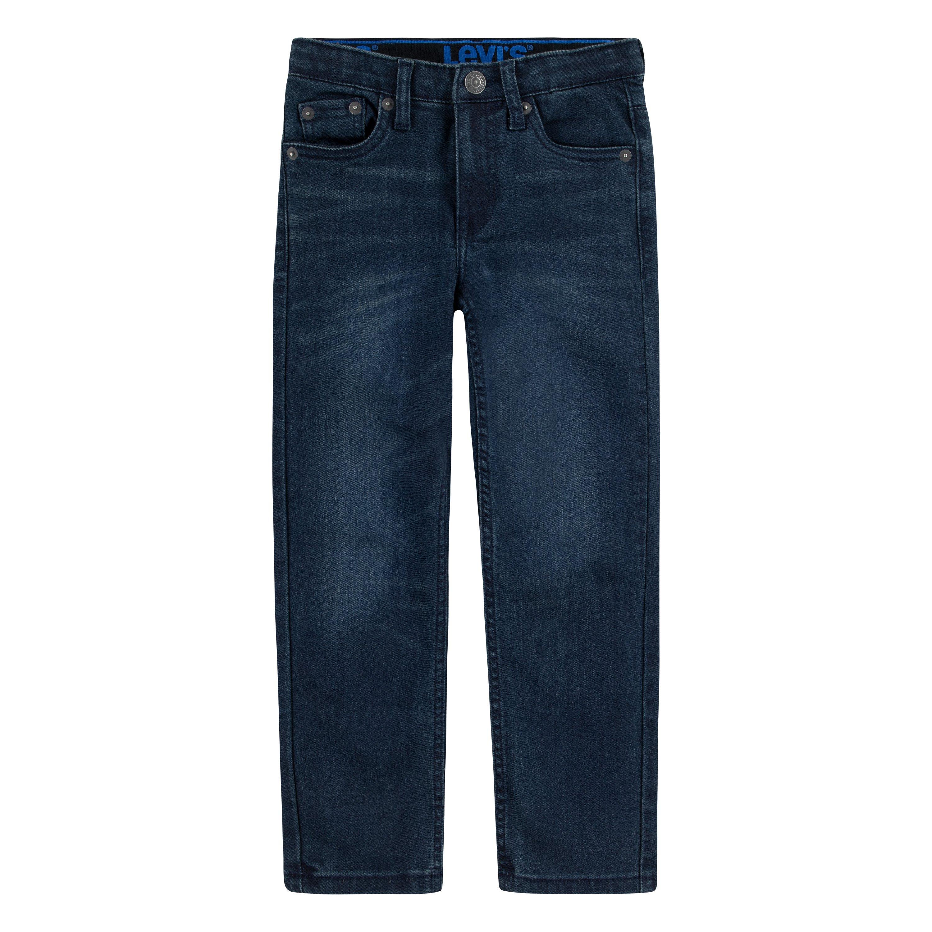 Levi's Little Boys' 502 Strong Performance Tapered Fit Dk Blue Wash Denim Jeans - DK BLUE Thumbnail View 8