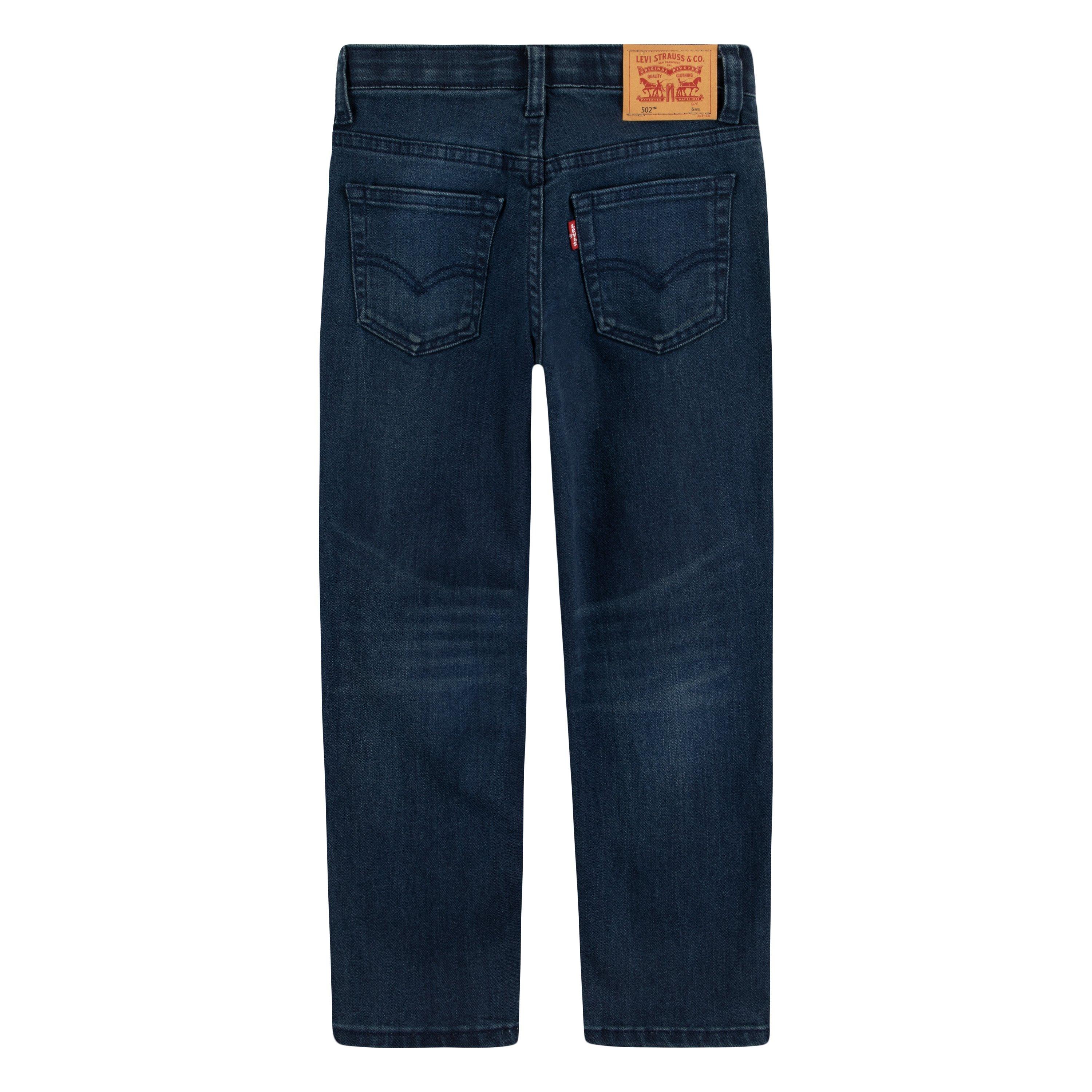 Levi's 502 Strong Performance Tapered Fit Dark Wash Little Boys' Dk Blue Denim Jeans - DK BLUE Thumbnail View 9
