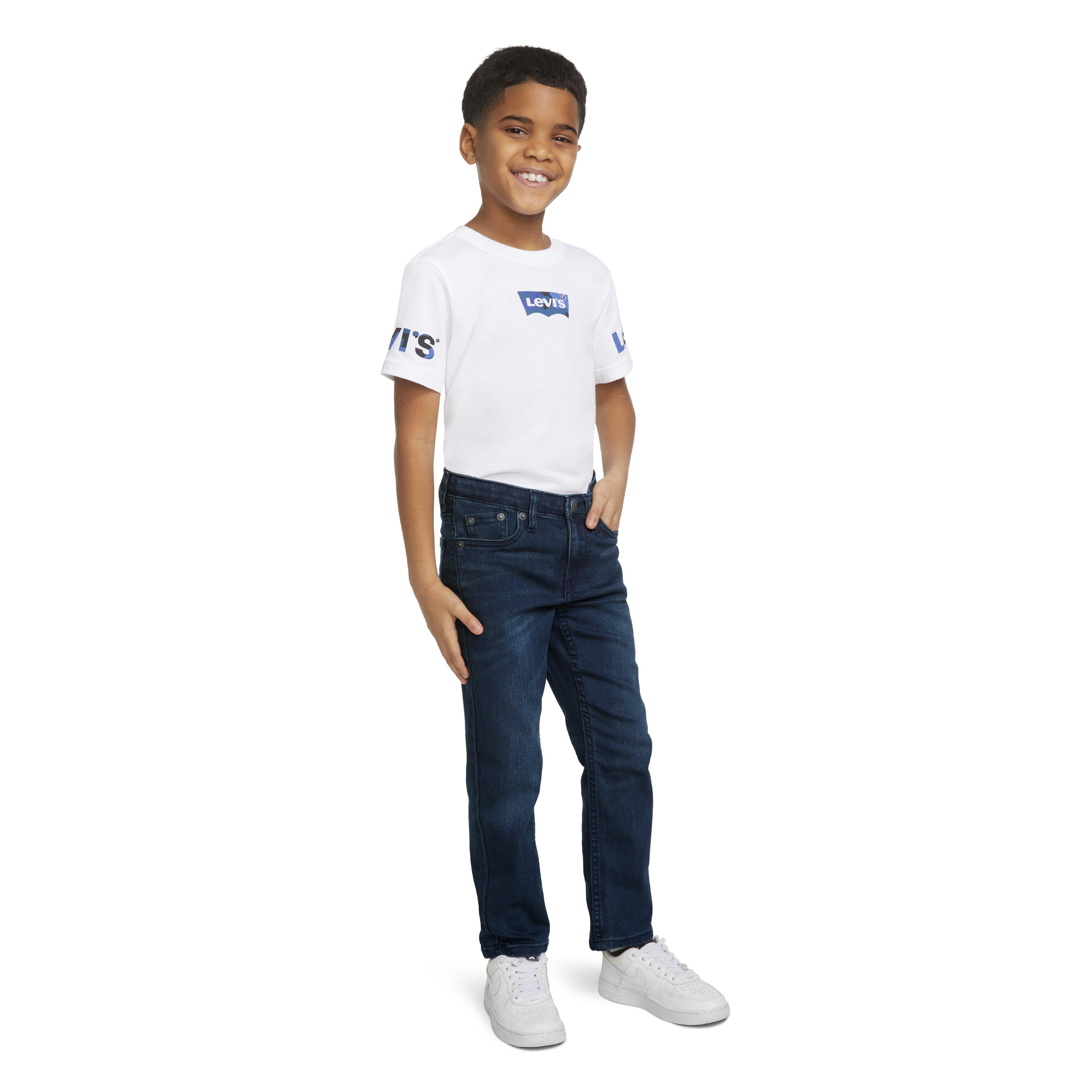 Levi's 502 Strong Performance Tapered Fit Dark Wash Little Boys' Dk Blue Denim Jeans - DK BLUE Thumbnail View 10