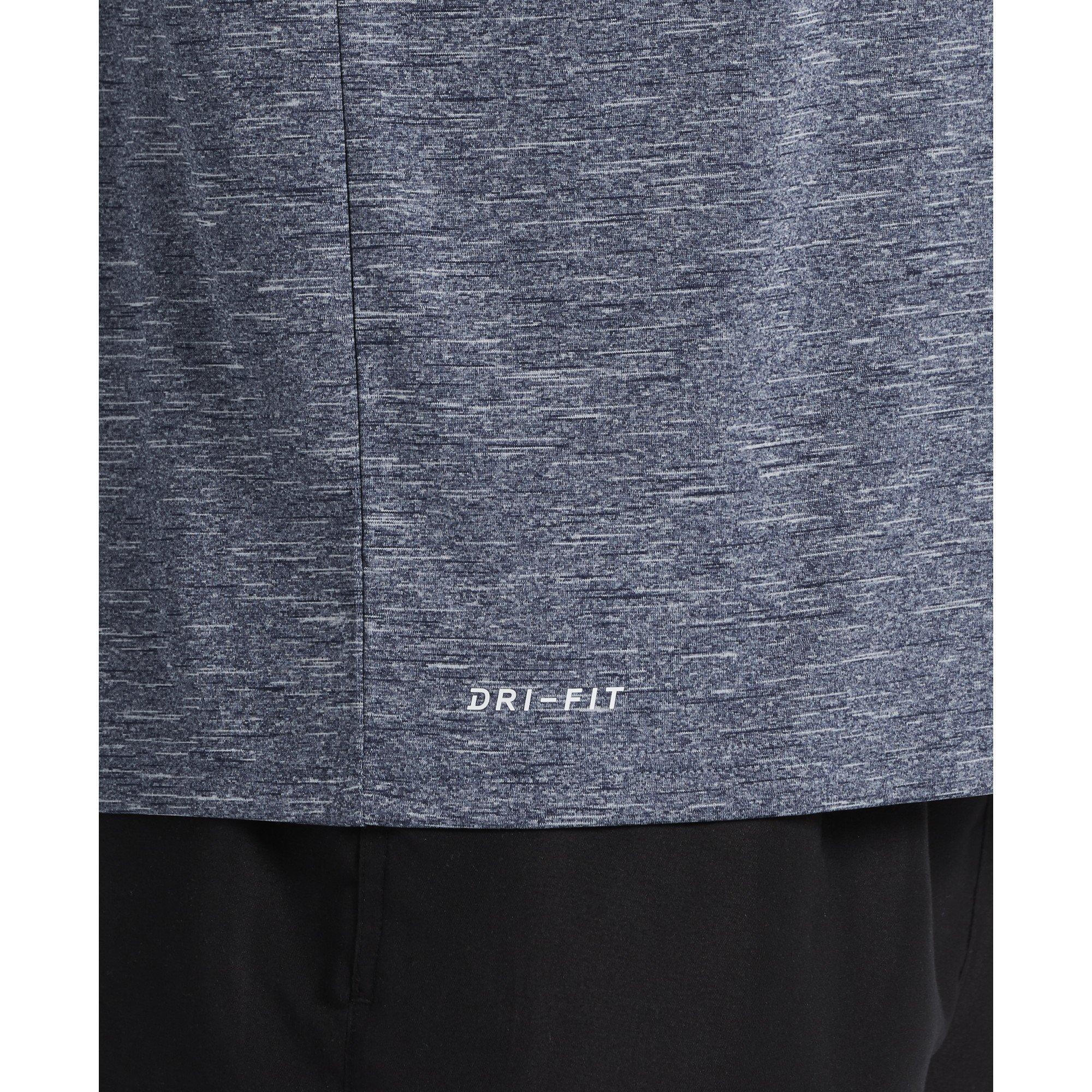 Nike Men's Swim Heather Sleeveless Hydroguard - NAVY Thumbnail View 3