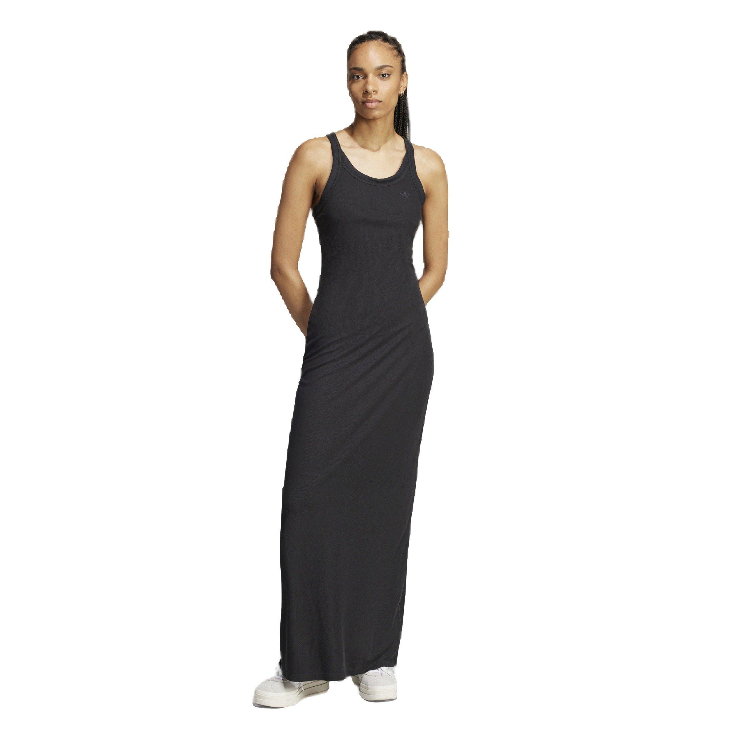 adidas Originals Women's Premium Essentials Maxi Dress -Black - BLACK