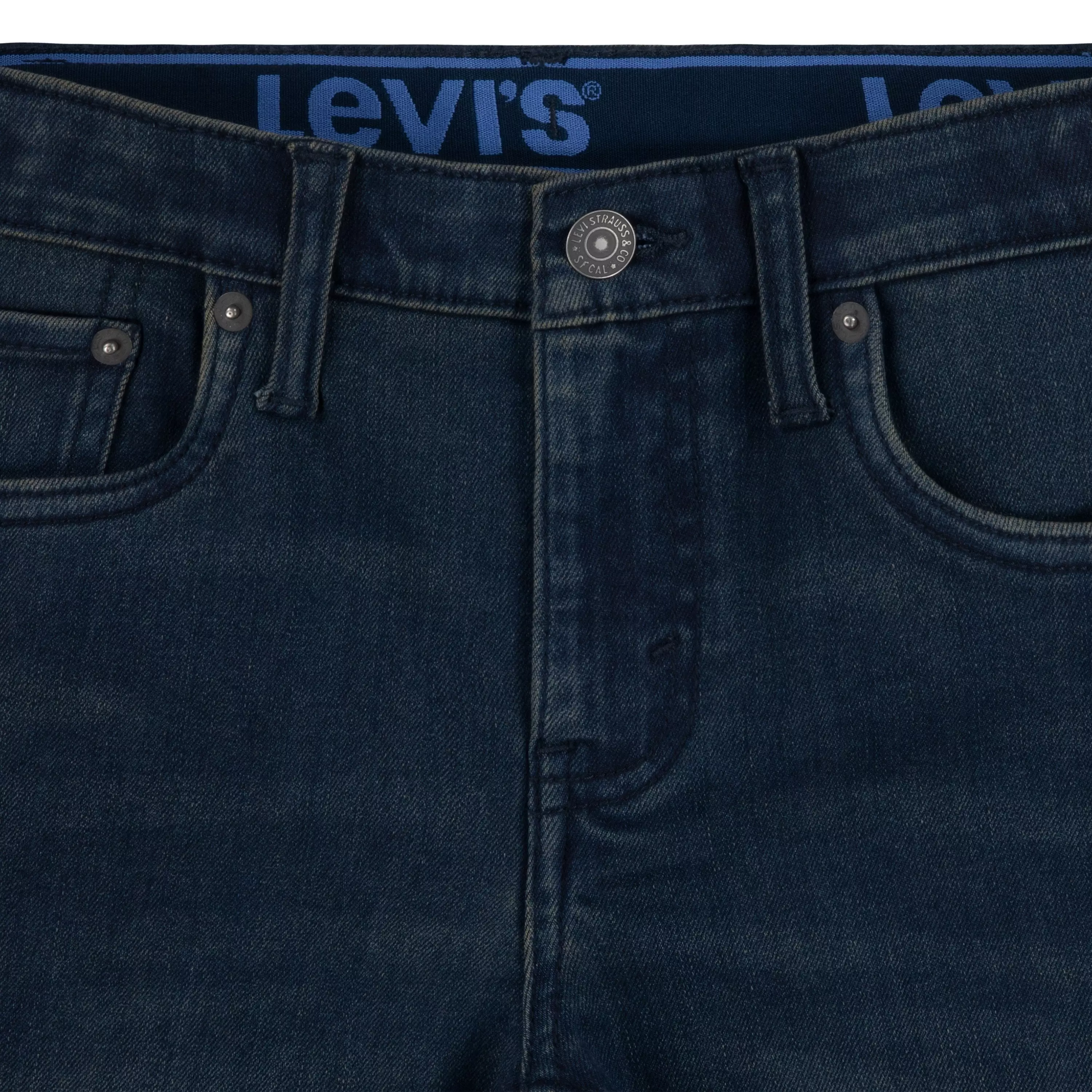 Levi's 502 Strong Performance Tapered Fit Dark Wash Big Boys' Dk Blue Denim Jeans - DK BLUE