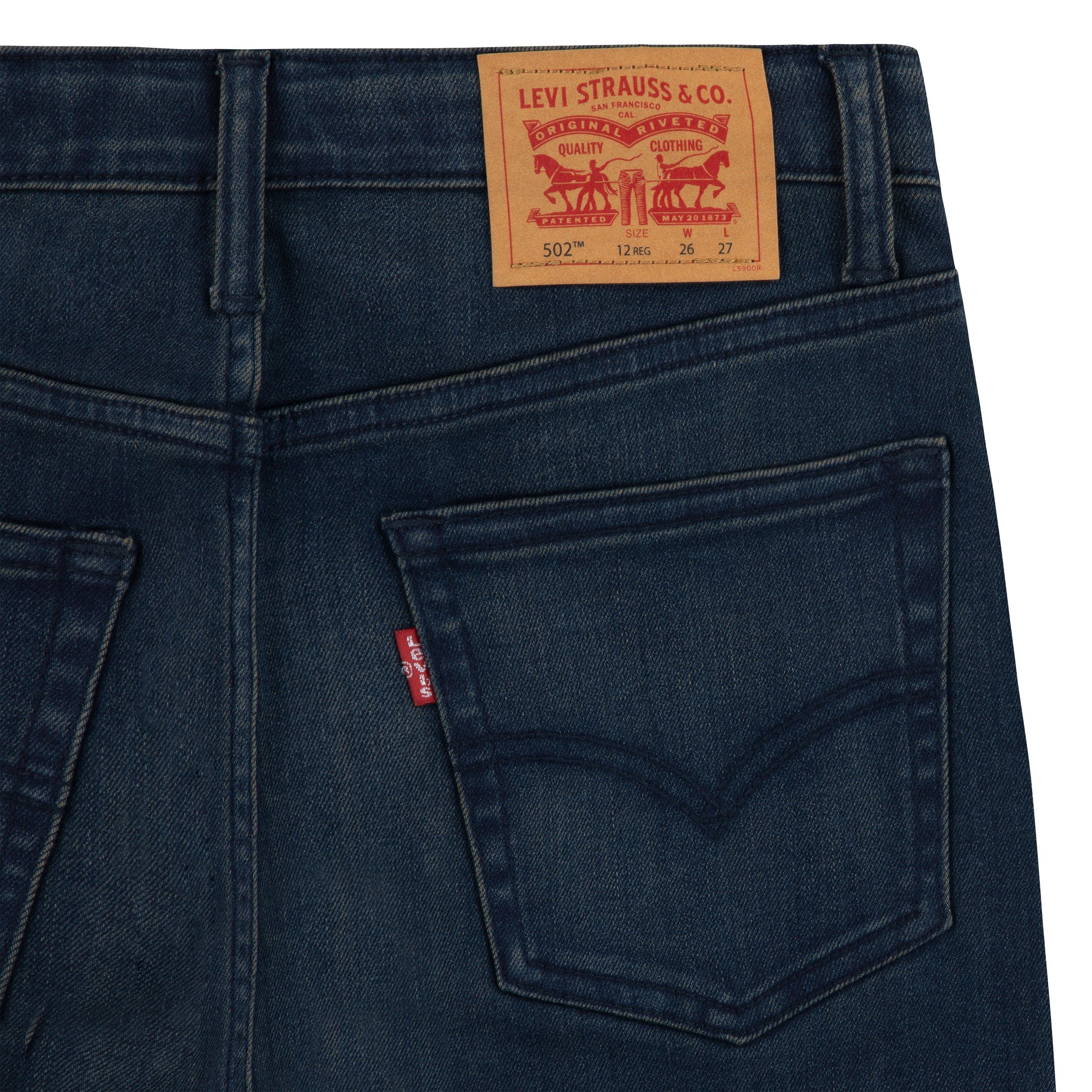 Levi's 502 Strong Performance Tapered Fit Dark Wash Big Boys' Dk Blue Denim Jeans