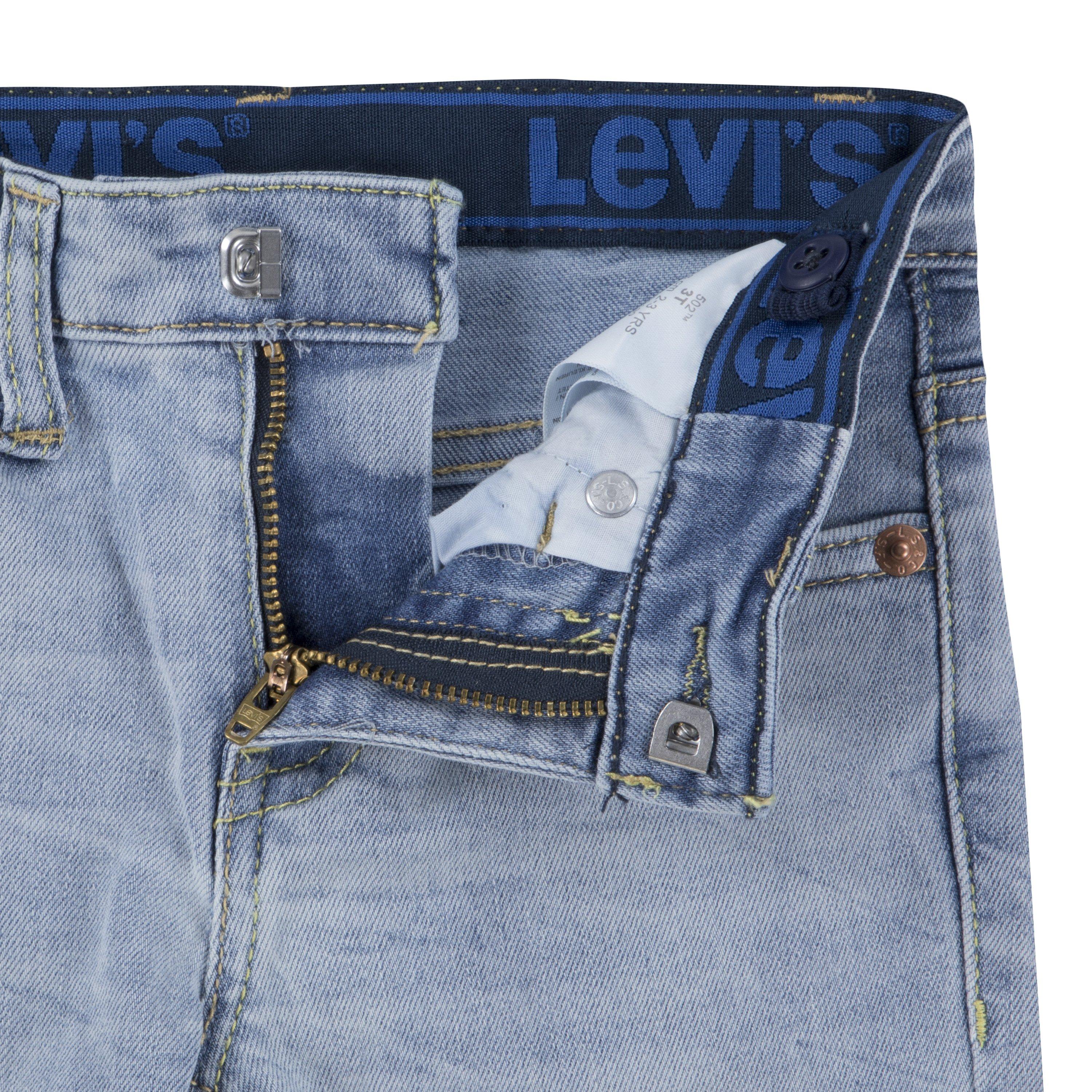 Levi's 502 Strong Performance Tapered Fit Lt Wash Toddler Boys' Lt Blue Denim Jeans - LT WASH BLUE Thumbnail View 5