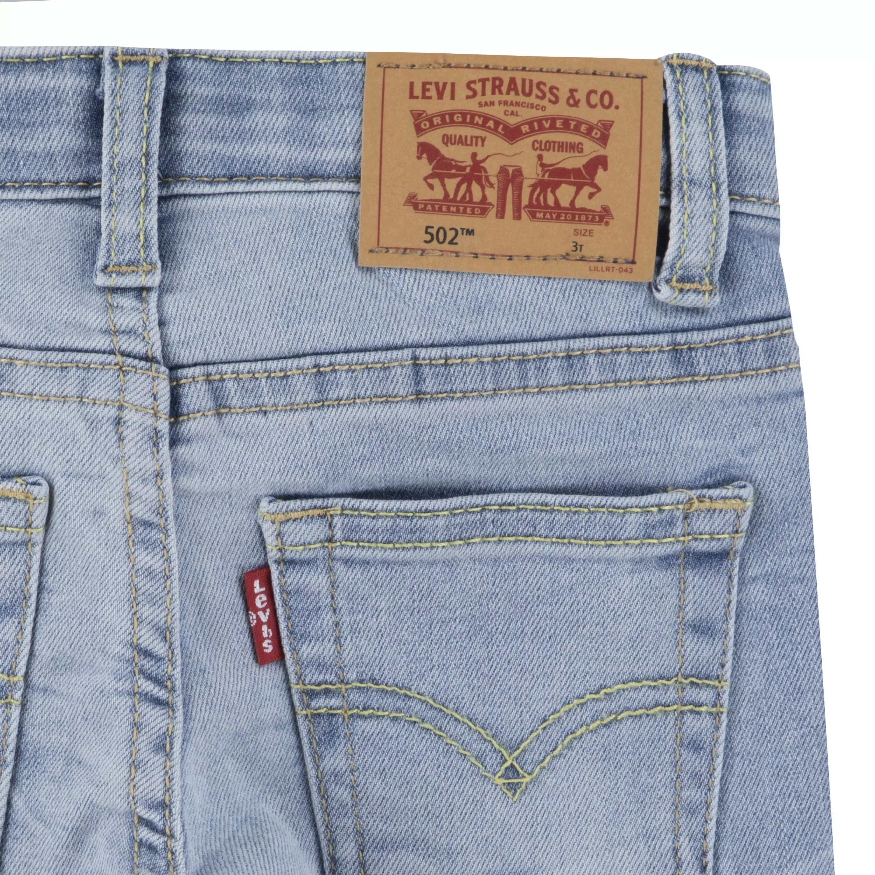 Levi's 502 Strong Performance Tapered Fit Lt Wash Toddler Boys' Lt Blue Denim Jeans - LT WASH BLUE