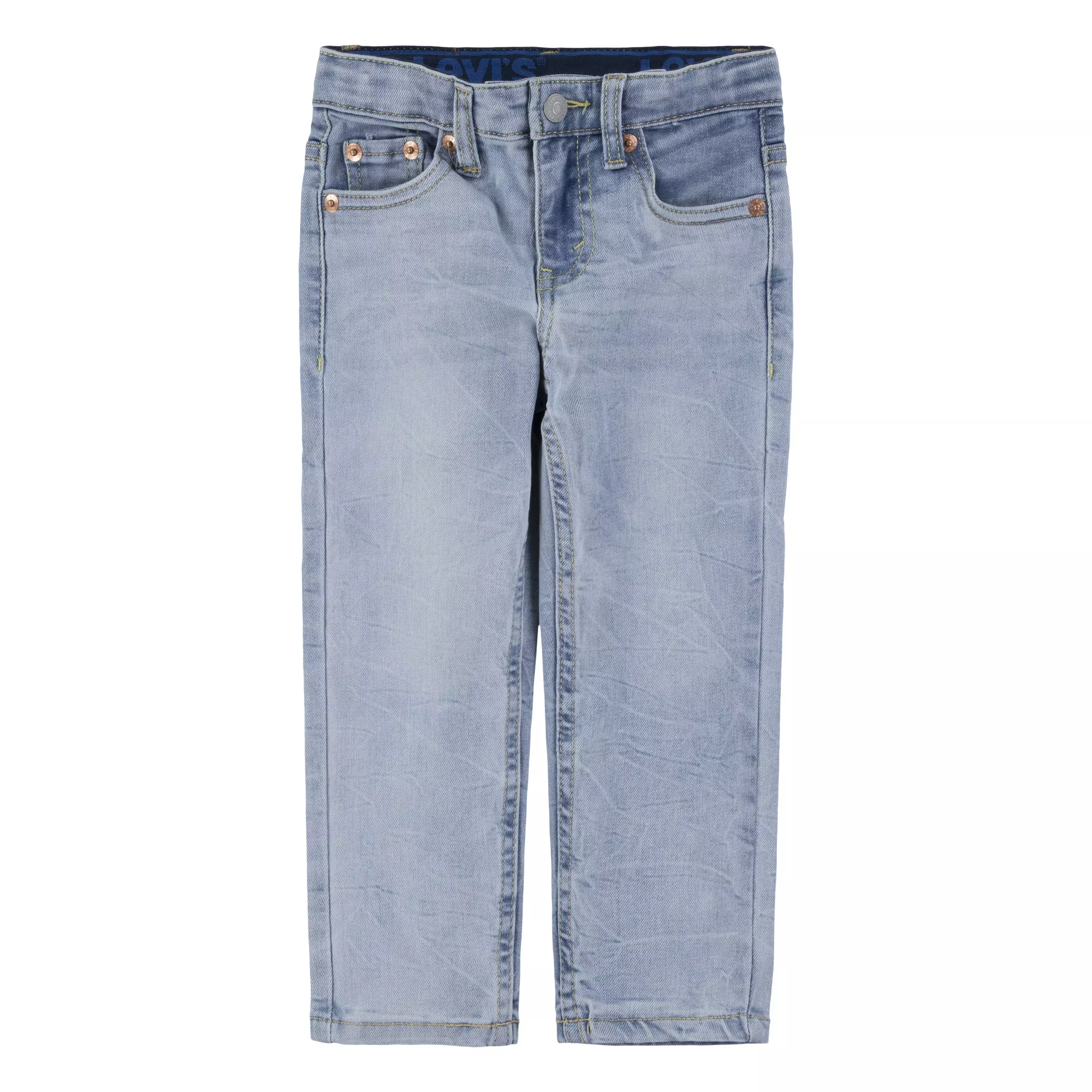 Levi's 502 Strong Performance Tapered Fit Lt Wash Toddler Boys' Lt Blue Denim Jeans - LT WASH BLUE
