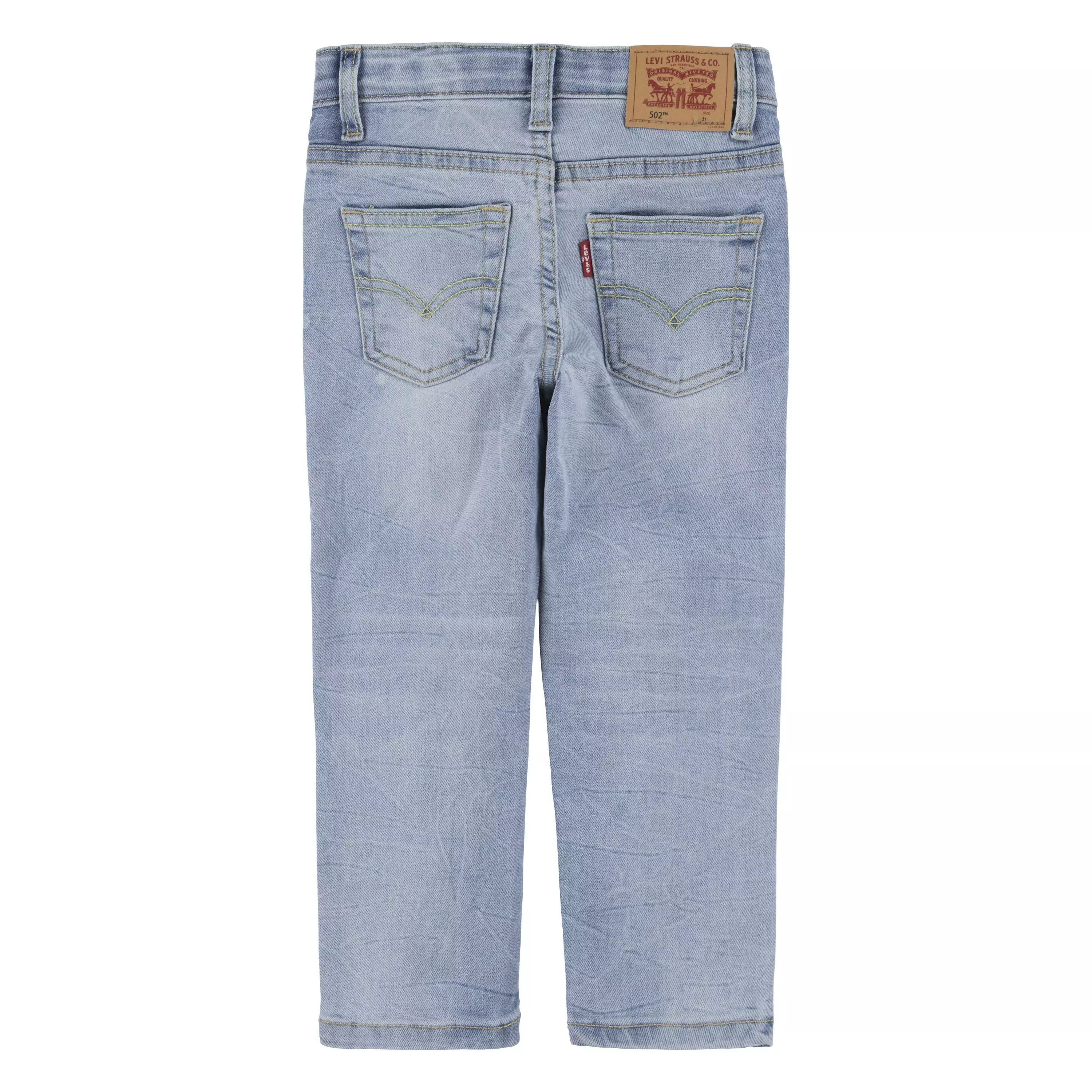 Levi's 502 Strong Performance Tapered Fit Lt Wash Toddler Boys' Lt Blue Denim Jeans - LT WASH BLUE