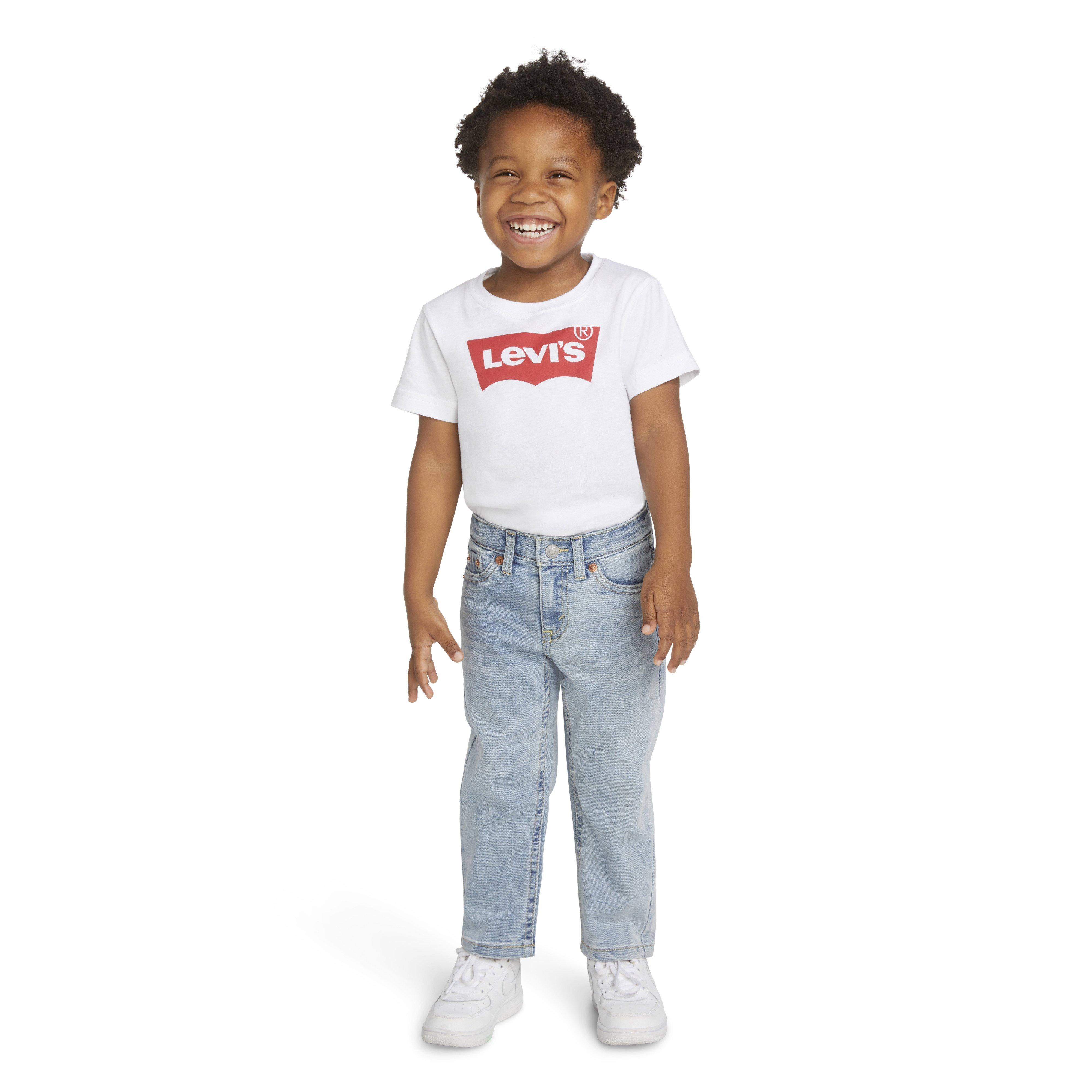 Levi's 502 Strong Performance Tapered Fit Lt Wash Toddler Boys' Lt Blue Denim Jeans - LT WASH BLUE Thumbnail View 10