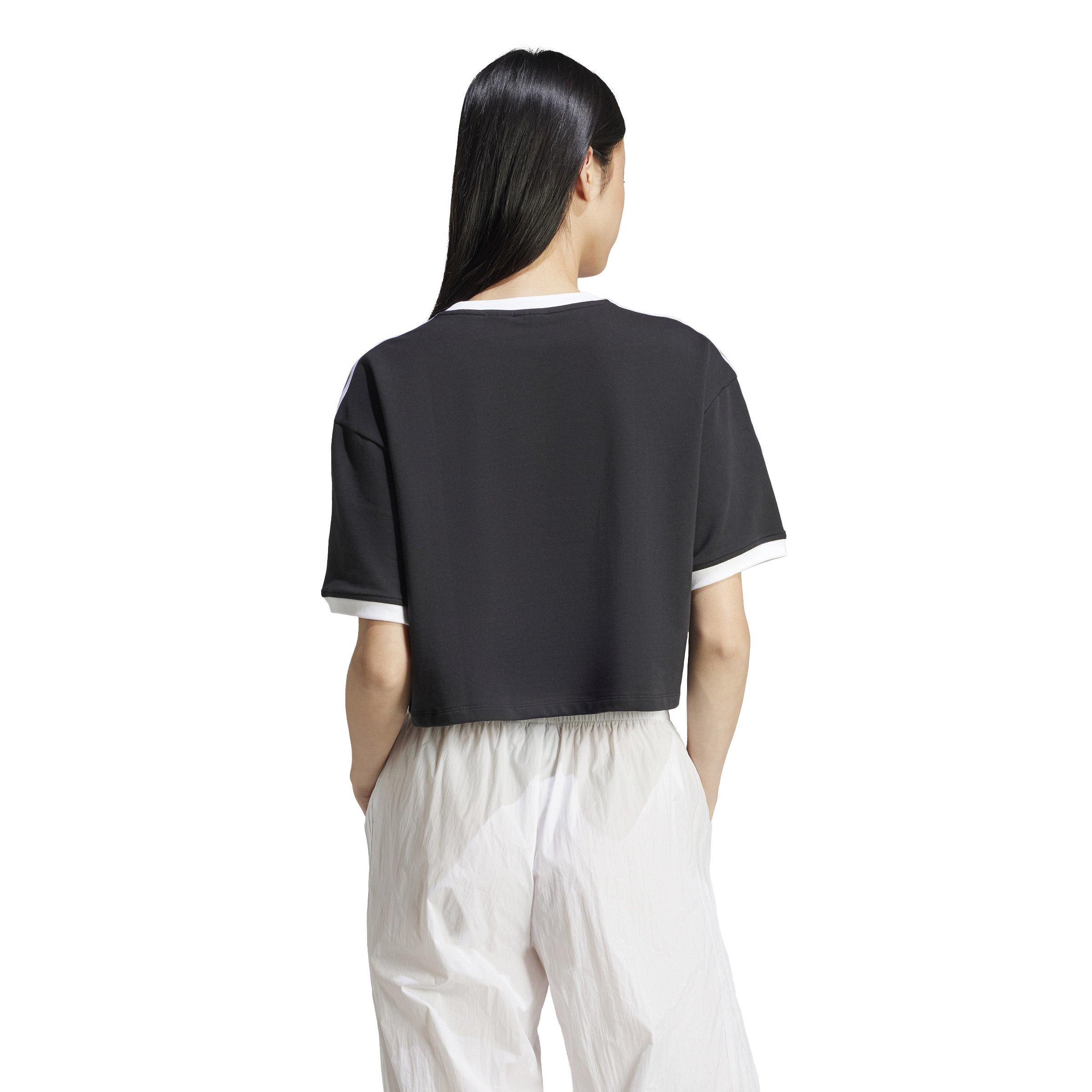 adidas Originals Women's Adicolor 3-Stripes Loose Crop Tee