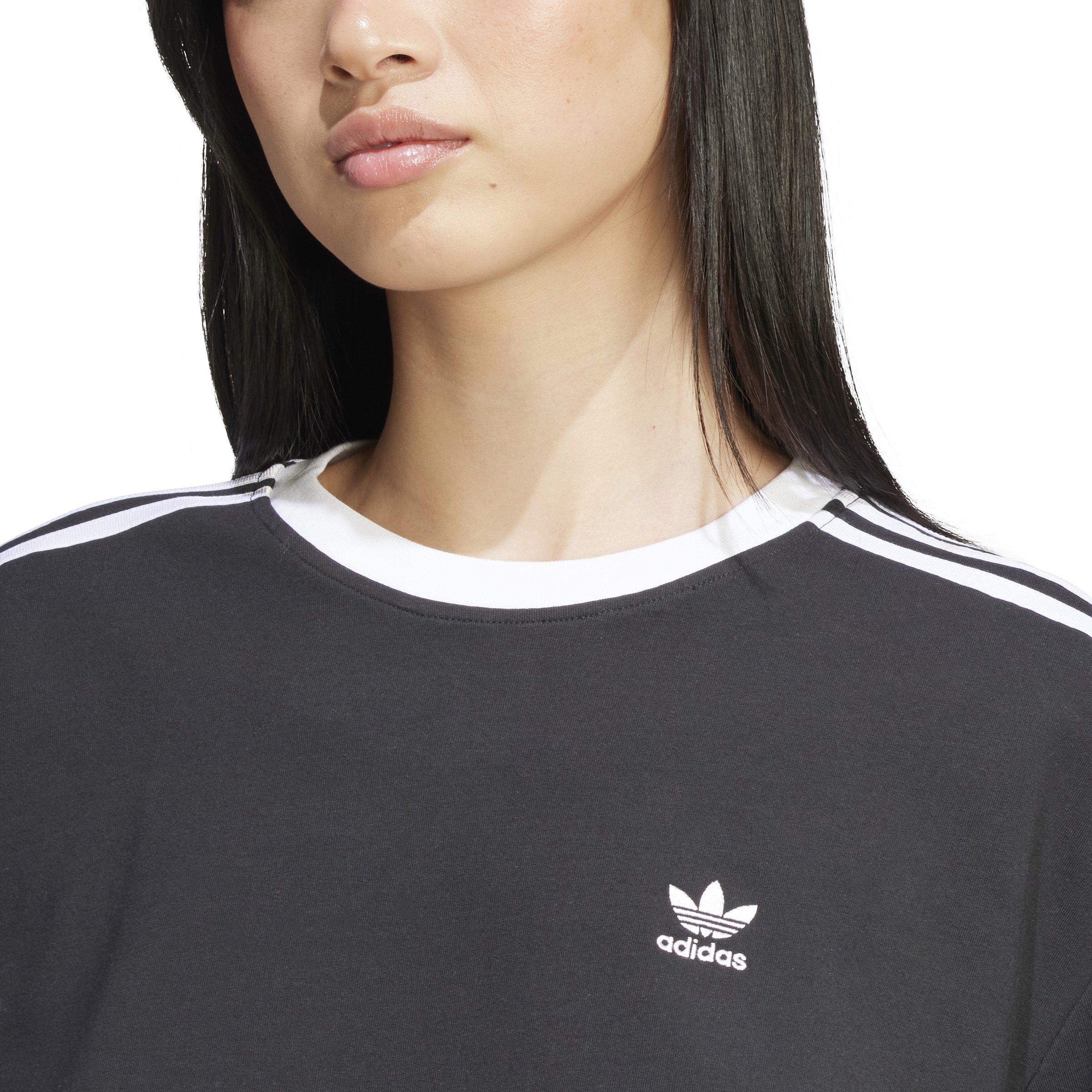 adidas Originals Adicolor 3-Stripes Loose Crop Women's Black Tee