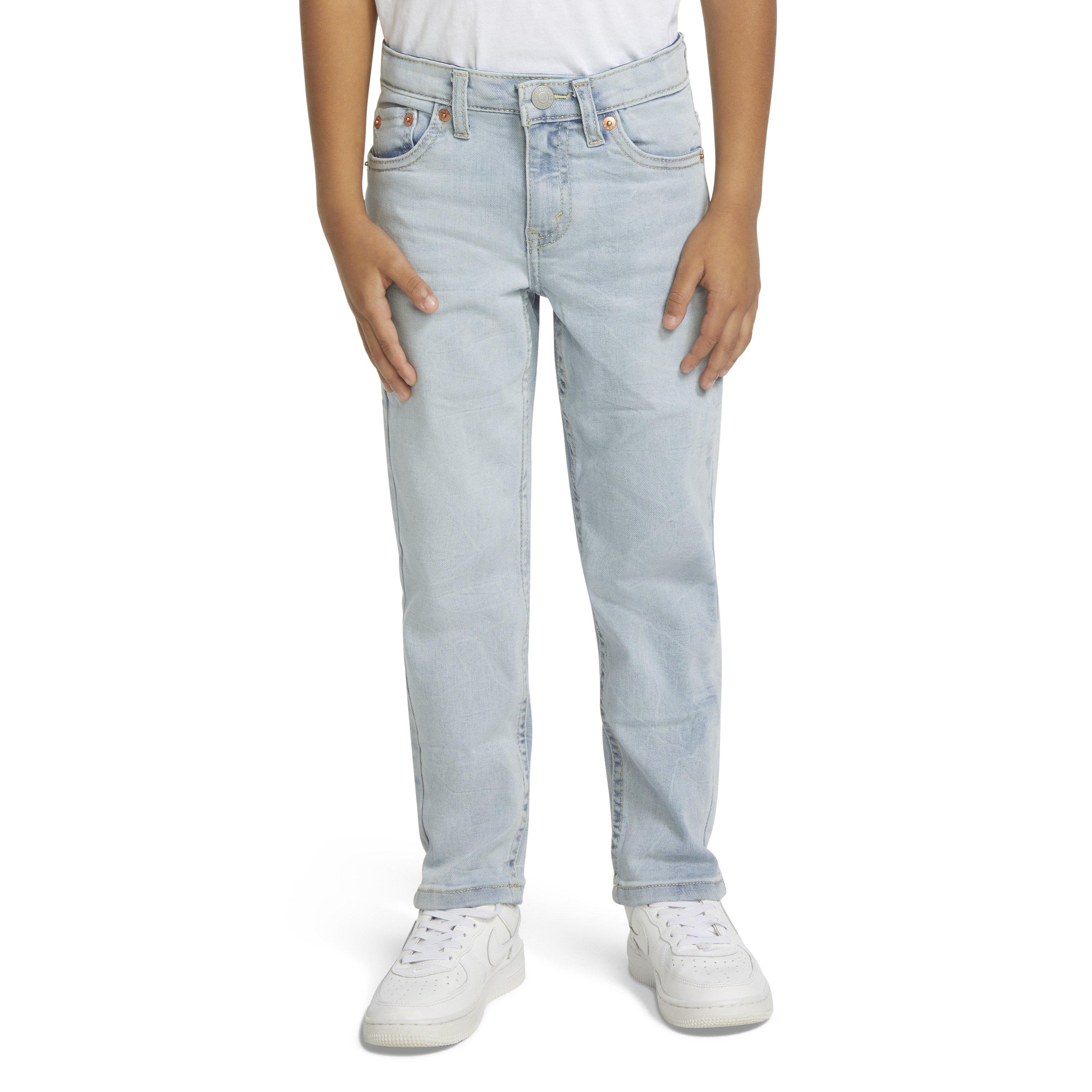 Levi's 502 Strong Performance Tapered Fit Lt Wash Little Boys' Lt Blue Denim Jeans - LT WASH BLUE Thumbnail View 1