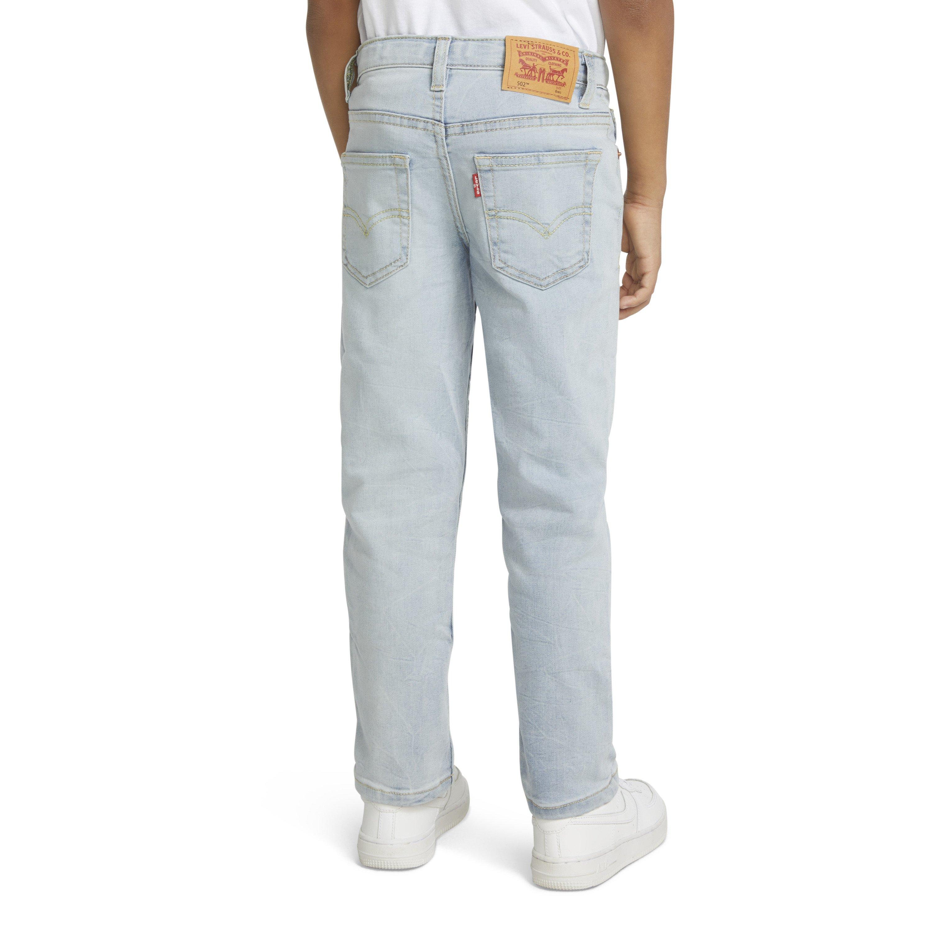 Levi's 502 Strong Performance Tapered Fit Lt Wash Little Boys' Lt Blue Denim Jeans - LT WASH BLUE Thumbnail View 2