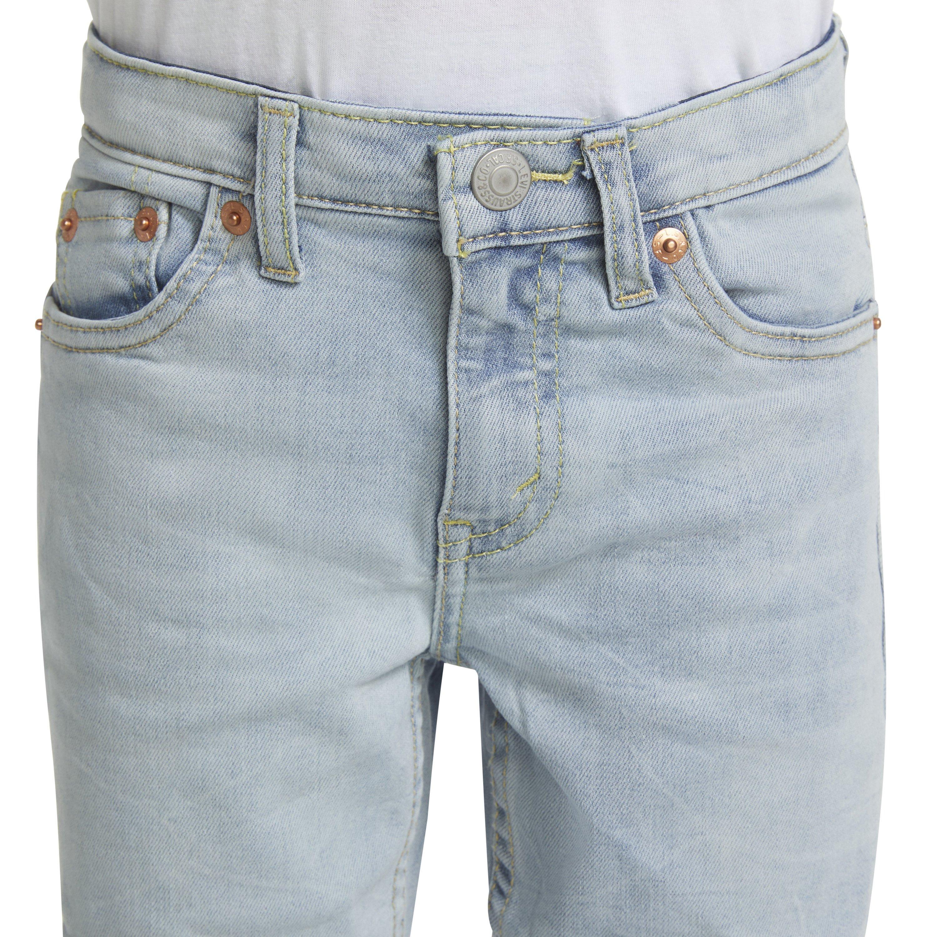 Levi's 502 Strong Performance Tapered Fit Lt Wash Little Boys' Lt Blue Denim Jeans - LT WASH BLUE Thumbnail View 5