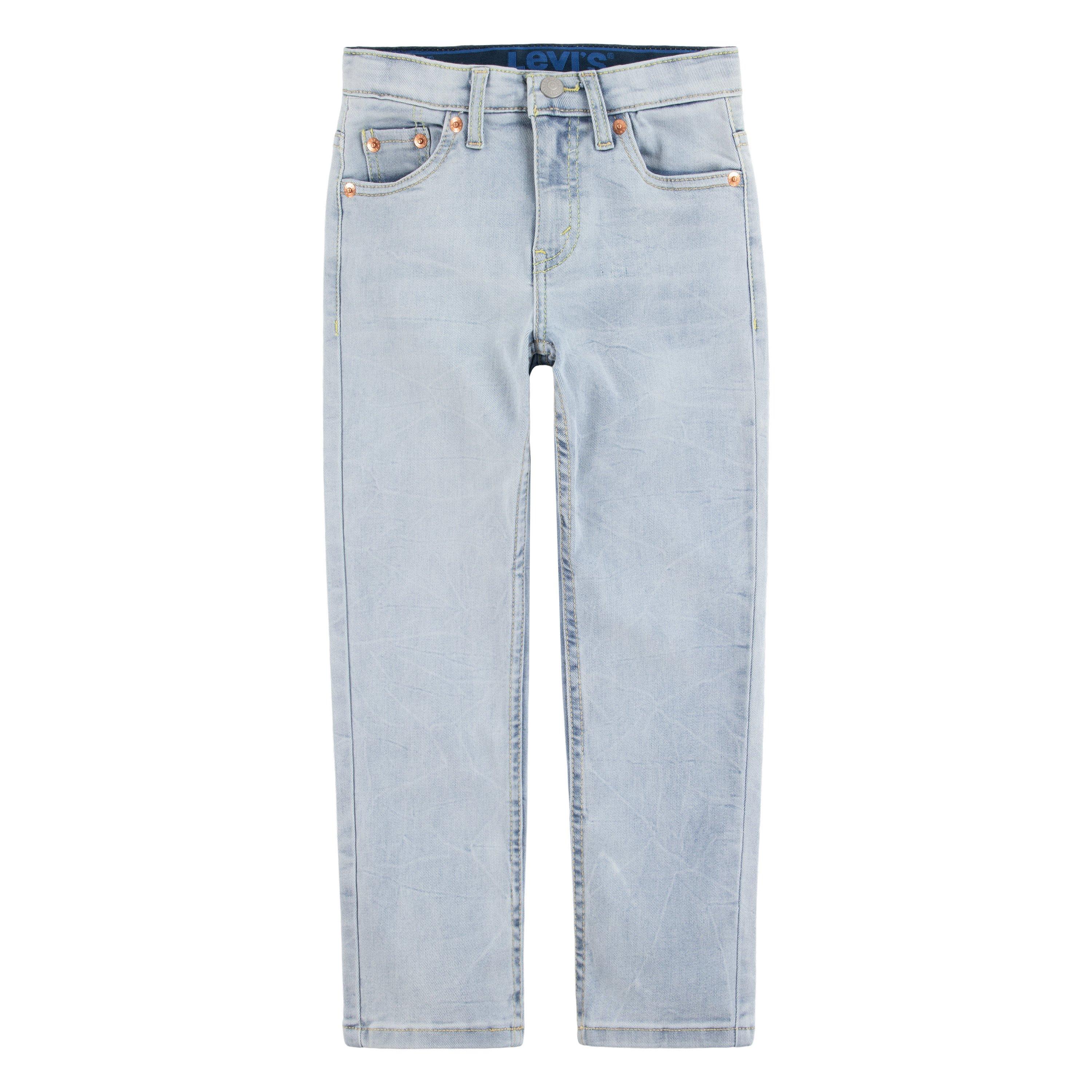 Levi's 502 Strong Performance Tapered Fit Lt Wash Little Boys' Lt Blue Denim Jeans - LT WASH BLUE Thumbnail View 8