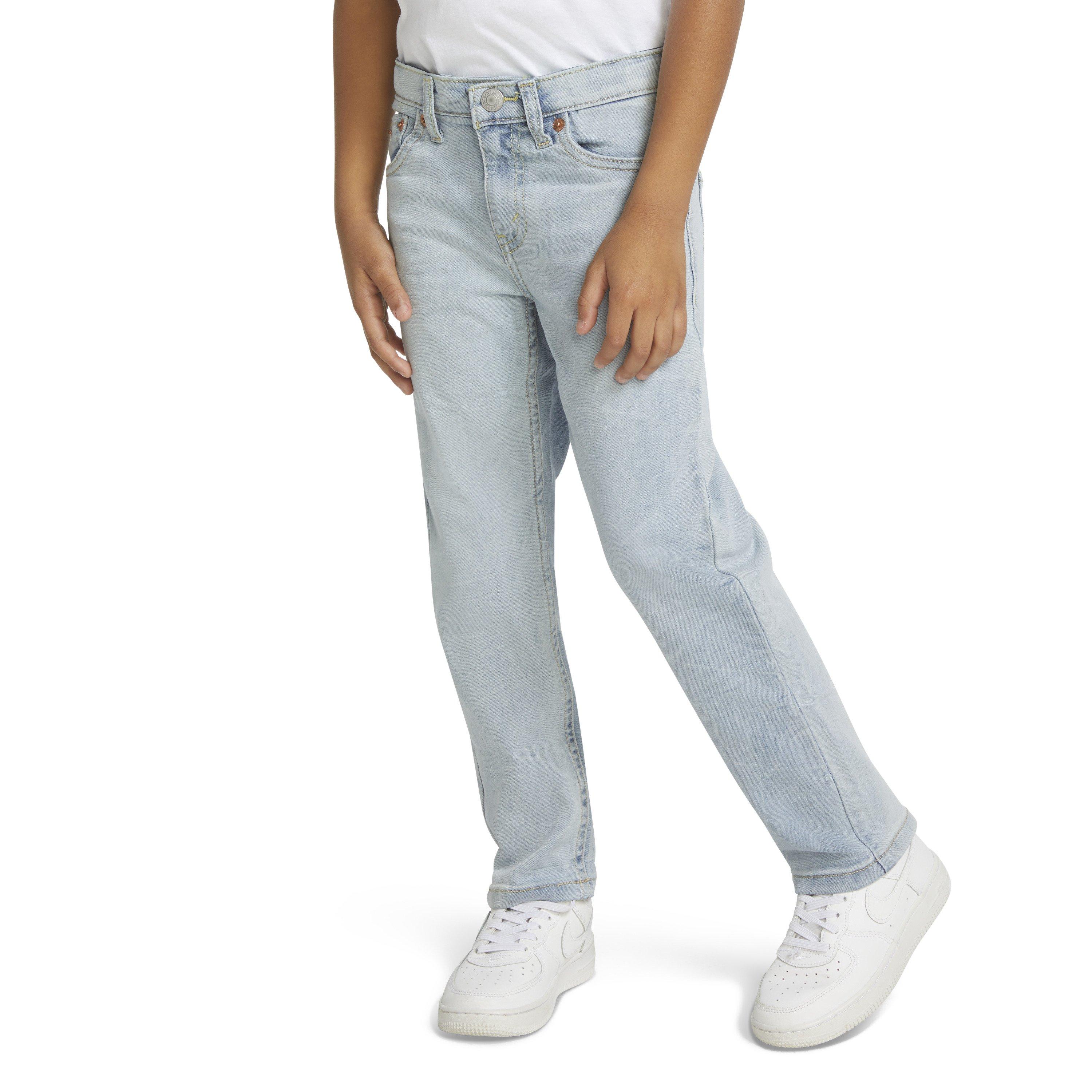 Levi's 502 Strong Performance Tapered Fit Lt Wash Little Boys' Lt Blue Denim Jeans - LT WASH BLUE Thumbnail View 10