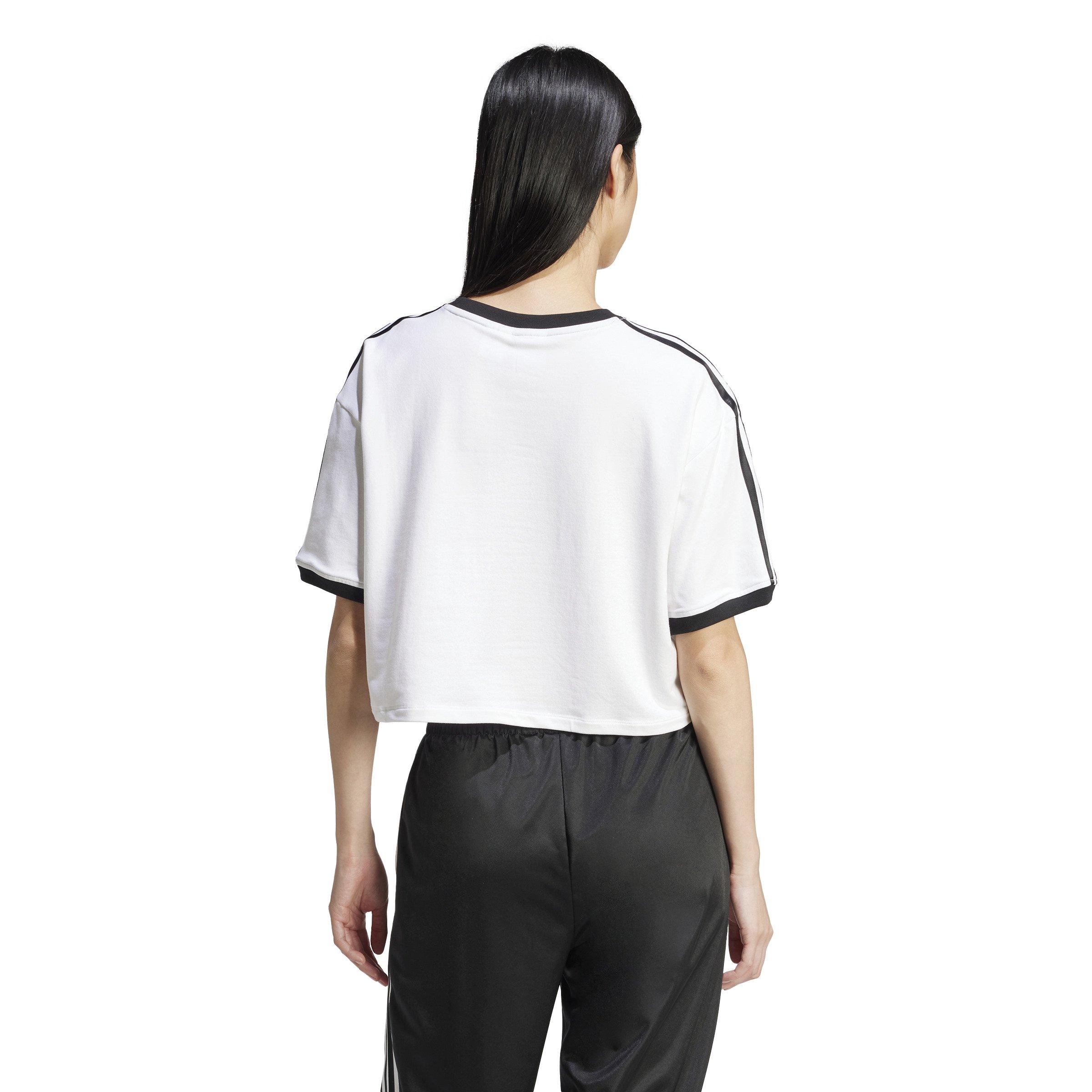 adidas Originals Women's Adicolor 3-Stripes Loose Crop Tee
