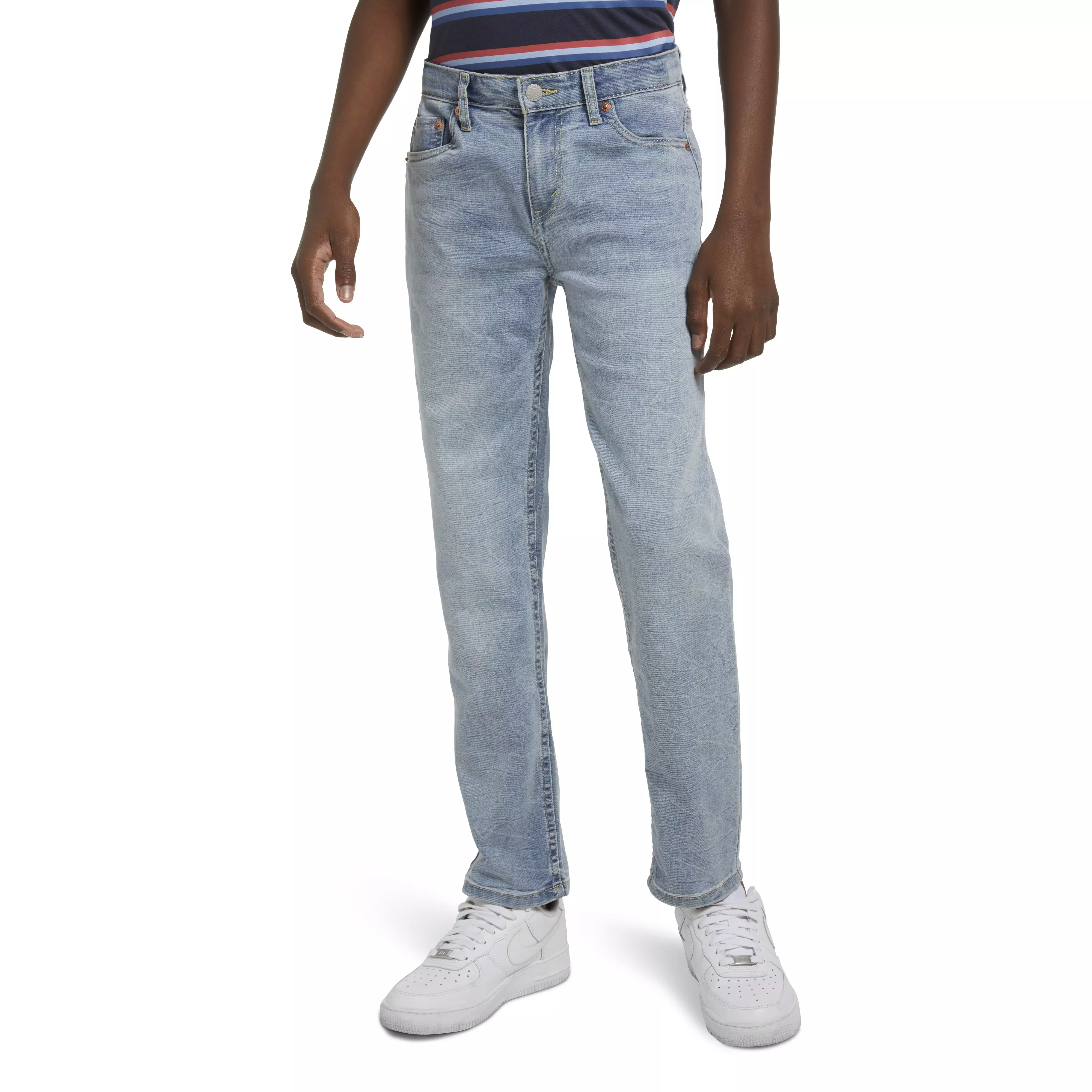 Levi's Big Boys' 502 Strong Performance Tapered Fit Lt Wash Lt Blue Denim Jeans - LT WASH BLUE