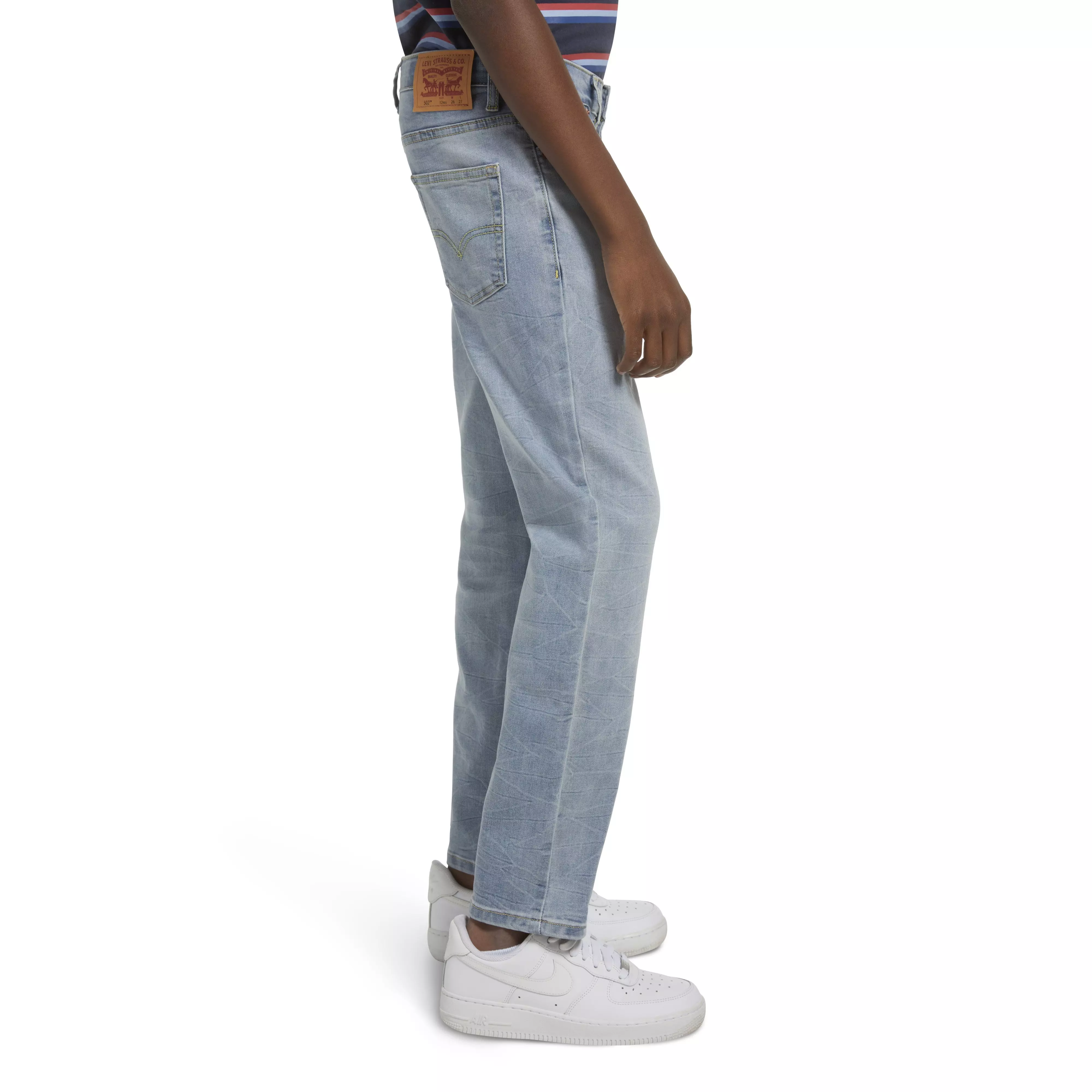 Levi's Big Boys' 502 Strong Performance Tapered Fit Lt Wash Lt Blue Denim Jeans - LT WASH BLUE