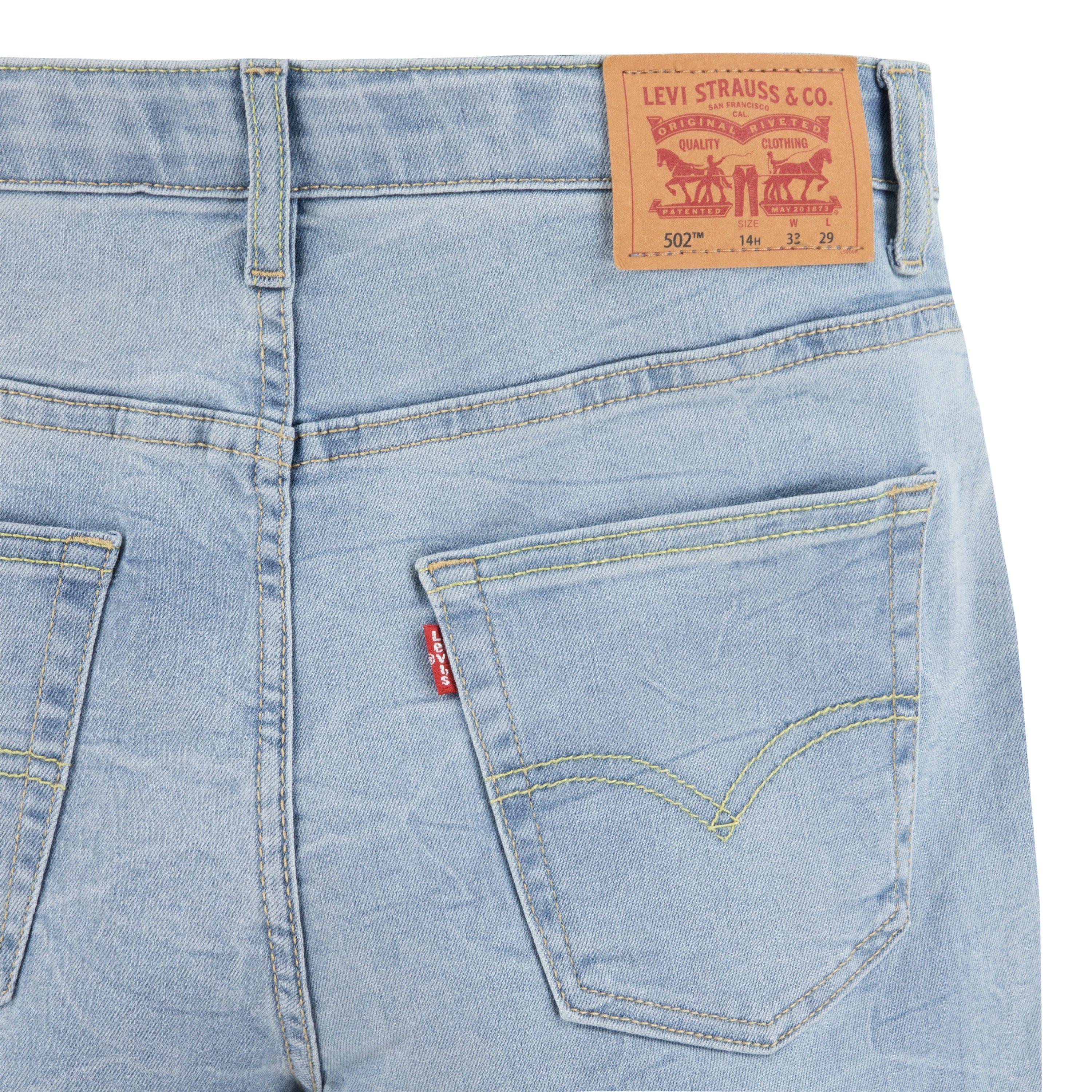 Levi's Big Boys' 502 Strong Performance Tapered Fit Lt Wash Lt Blue Denim Jeans - LT WASH BLUE Thumbnail View 6