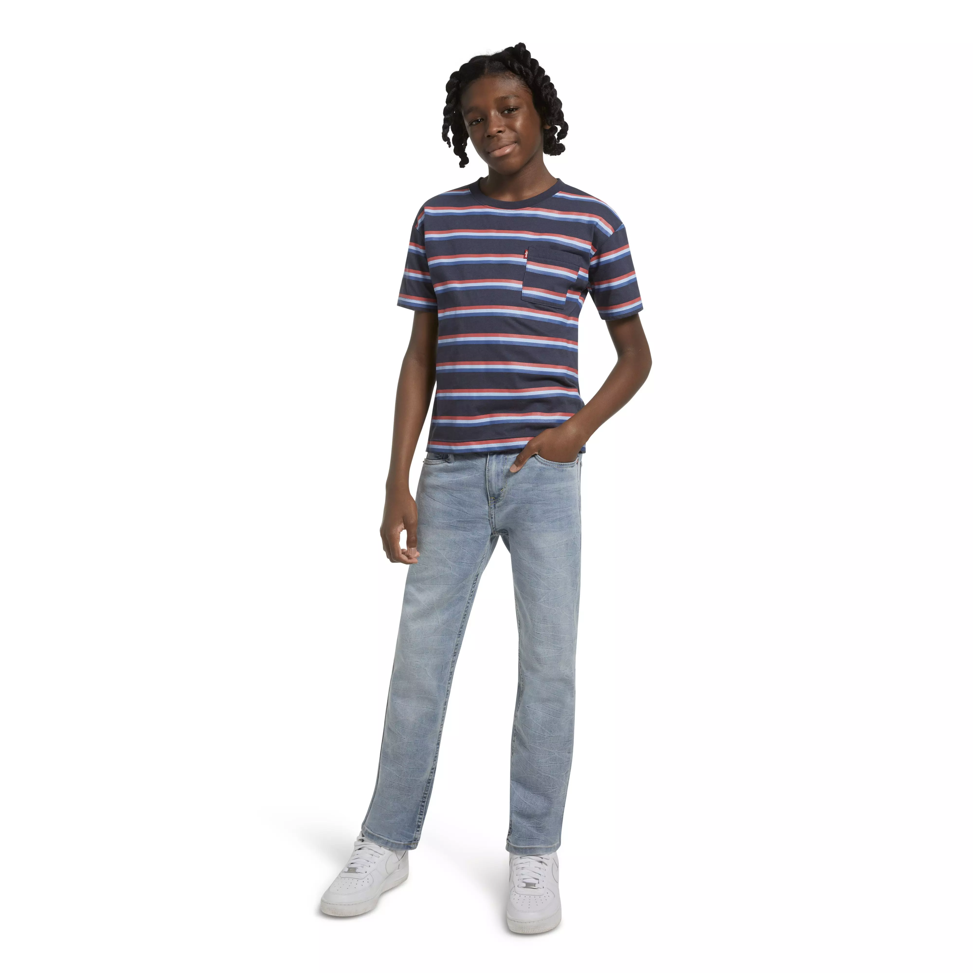 Levi's Big Boys' 502 Strong Performance Tapered Fit Lt Wash Lt Blue Denim Jeans - LT WASH BLUE
