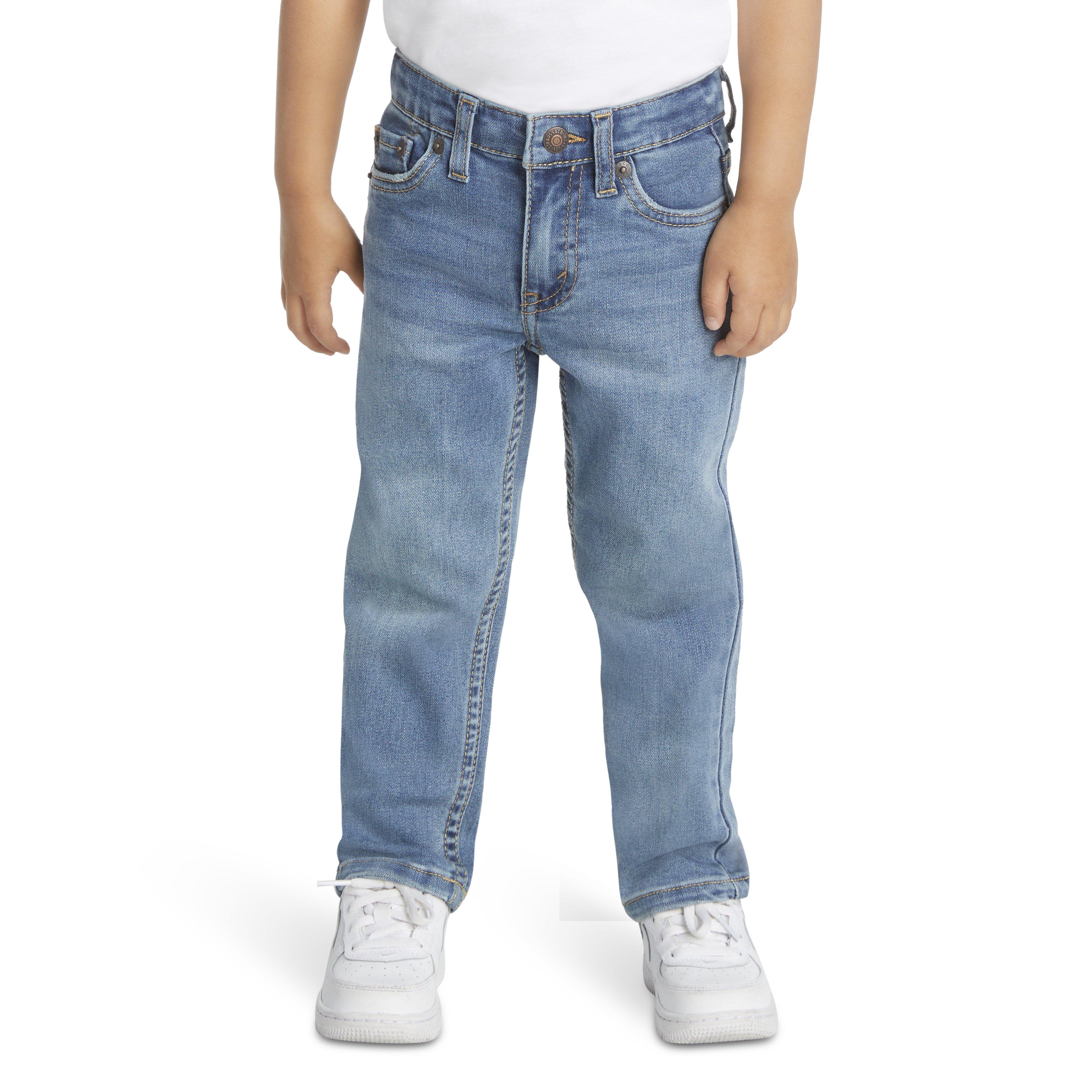 Levi's 502 Strong Performance Tapered Fit Med Wash Toddler Boys' Light Blue Denim Jeans - LT BLUE Thumbnail View 1