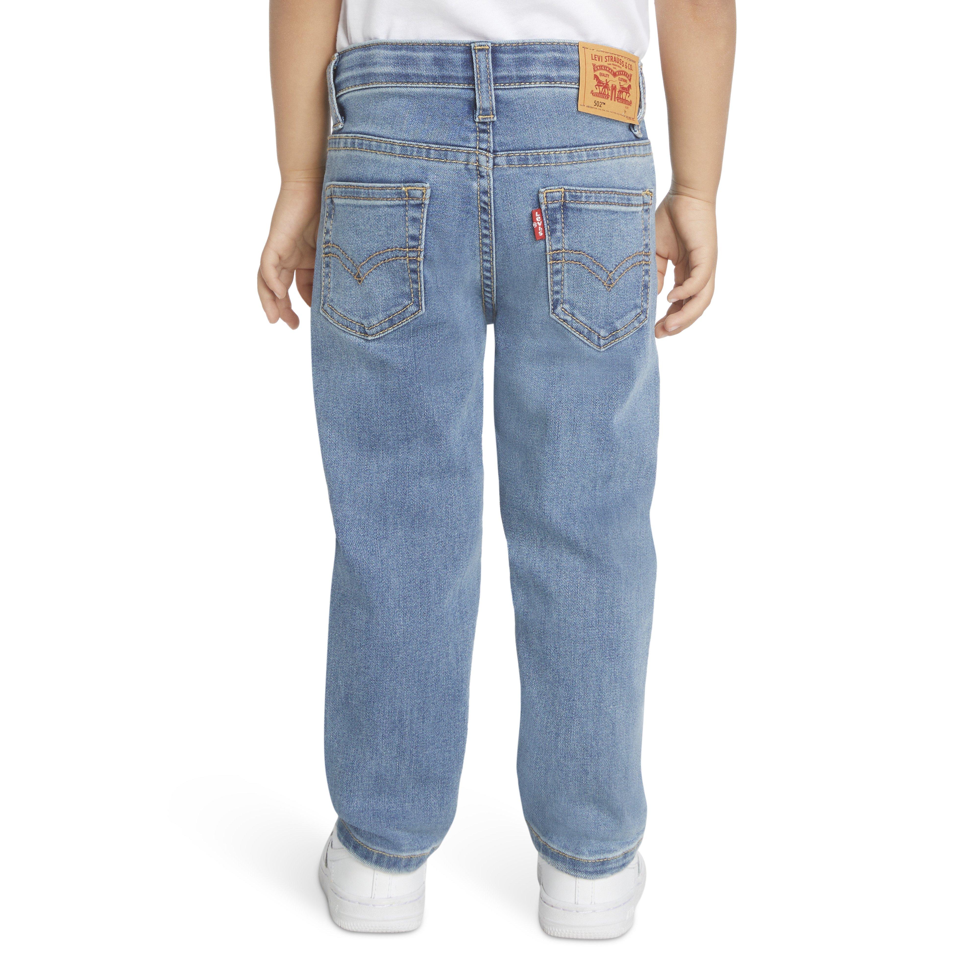 Levi's 502 Strong Performance Tapered Fit Med Wash Toddler Boys' Lt Blue Denim Jeans - LT BLUE Thumbnail View 2