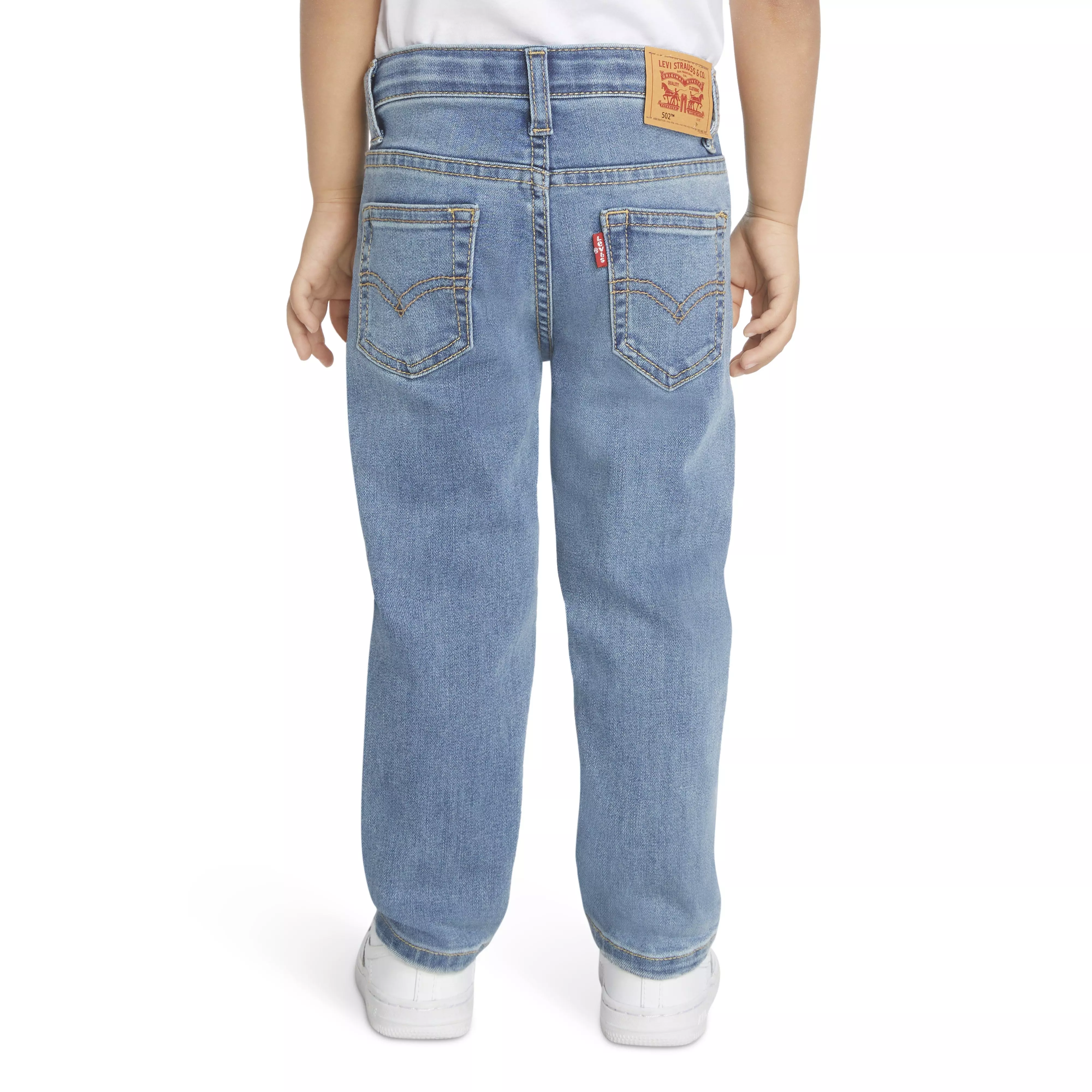 Levi's 502 Strong Performance Tapered Fit Med Wash Toddler Boys' Lt Blue Denim Jeans - LT BLUE