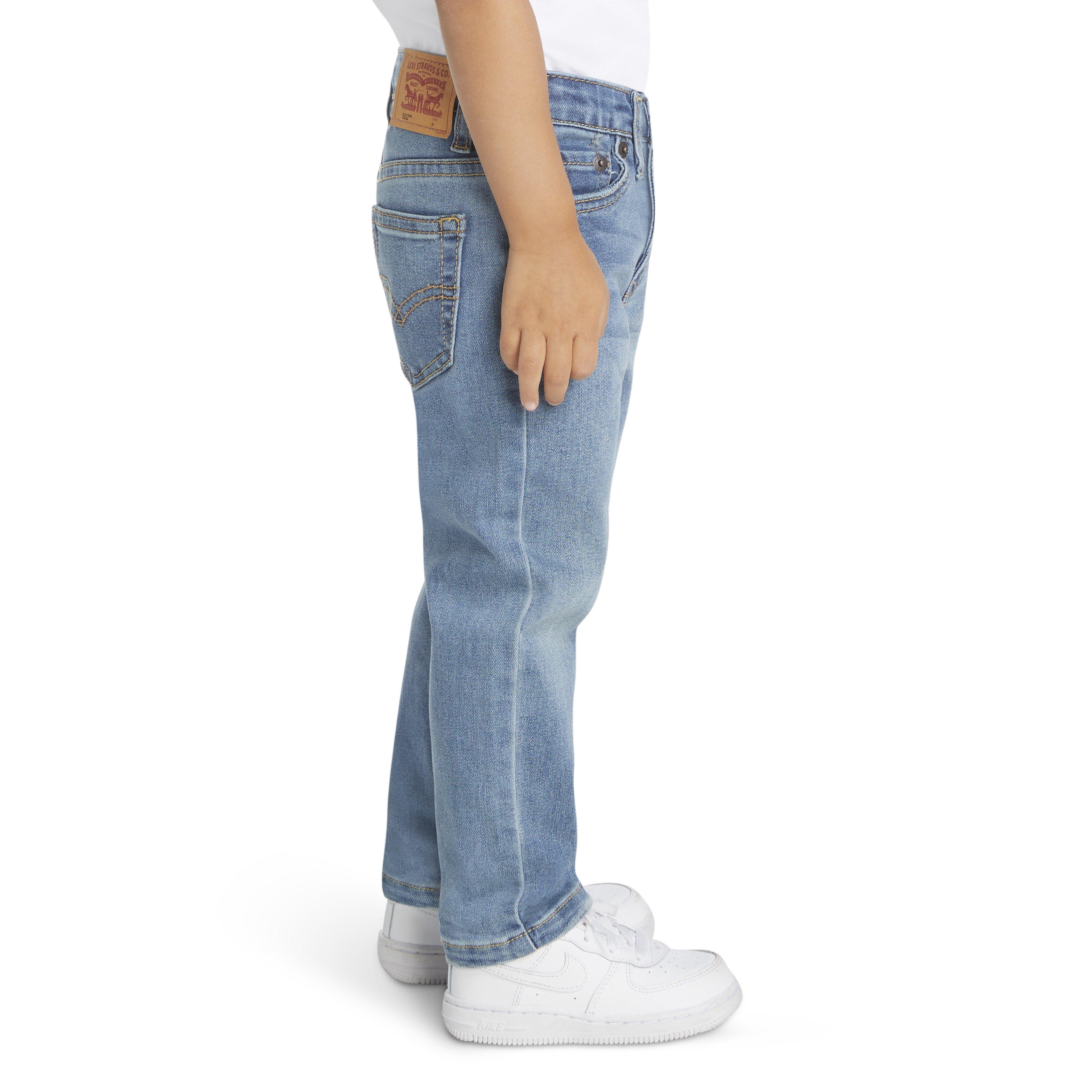 Levi's 502 Strong Performance Tapered Fit Med Wash Toddler Boys' Lt Blue Denim Jeans - LT BLUE Thumbnail View 3