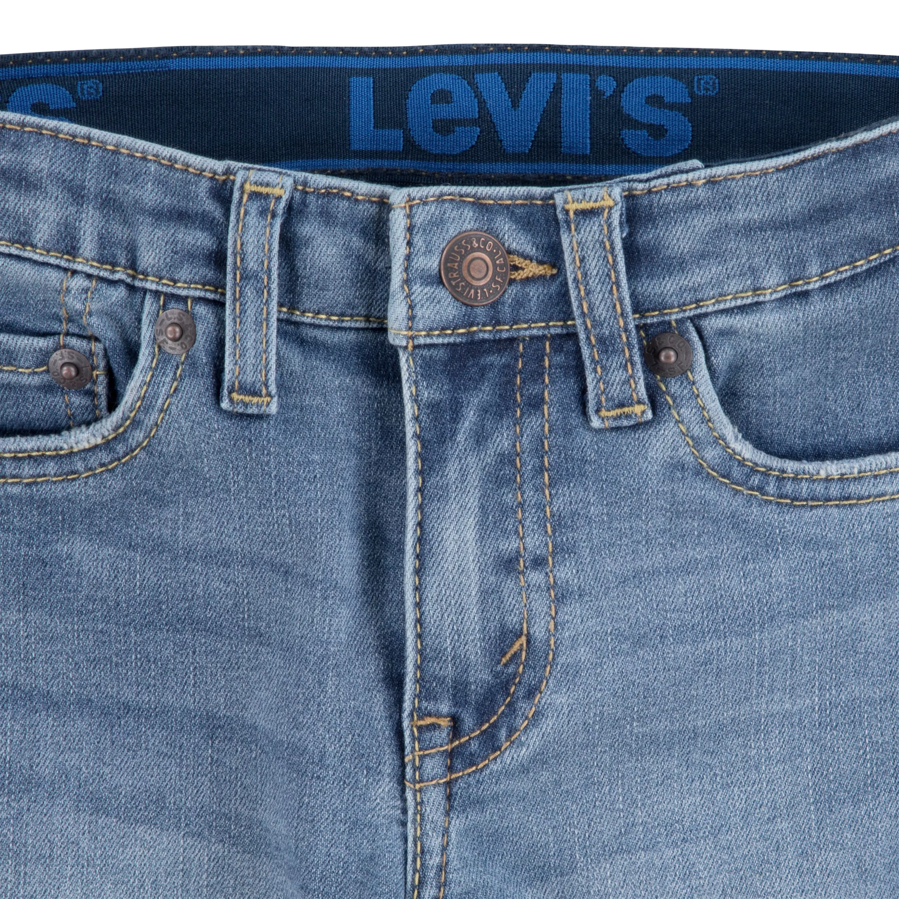 Levi's 502 Strong Performance Tapered Fit Med Wash Toddler Boys' Lt Blue Denim Jeans - LT BLUE