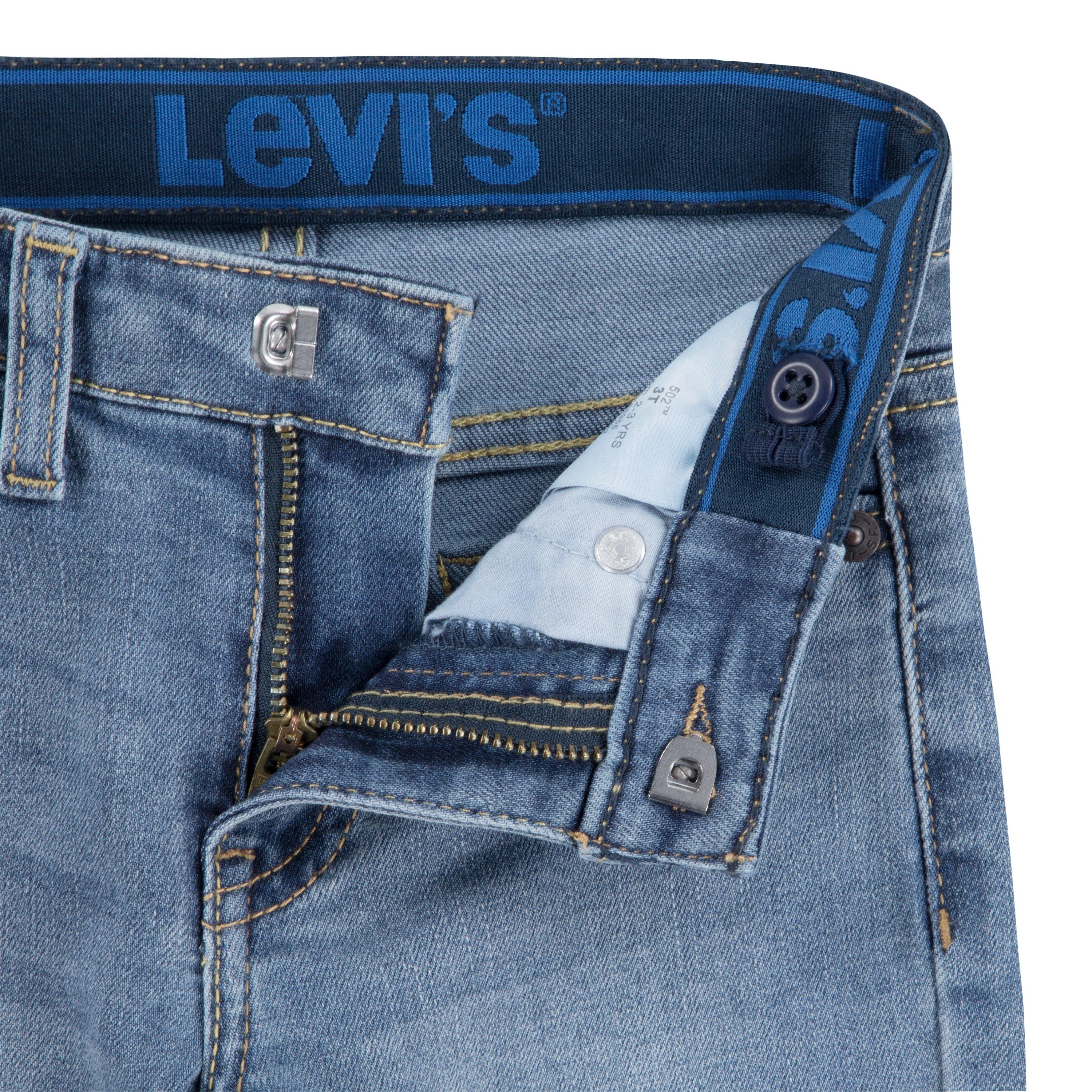 Levi's 502 Strong Performance Tapered Fit Med Wash Toddler Boys' Lt Blue Denim Jeans - LT BLUE Thumbnail View 5
