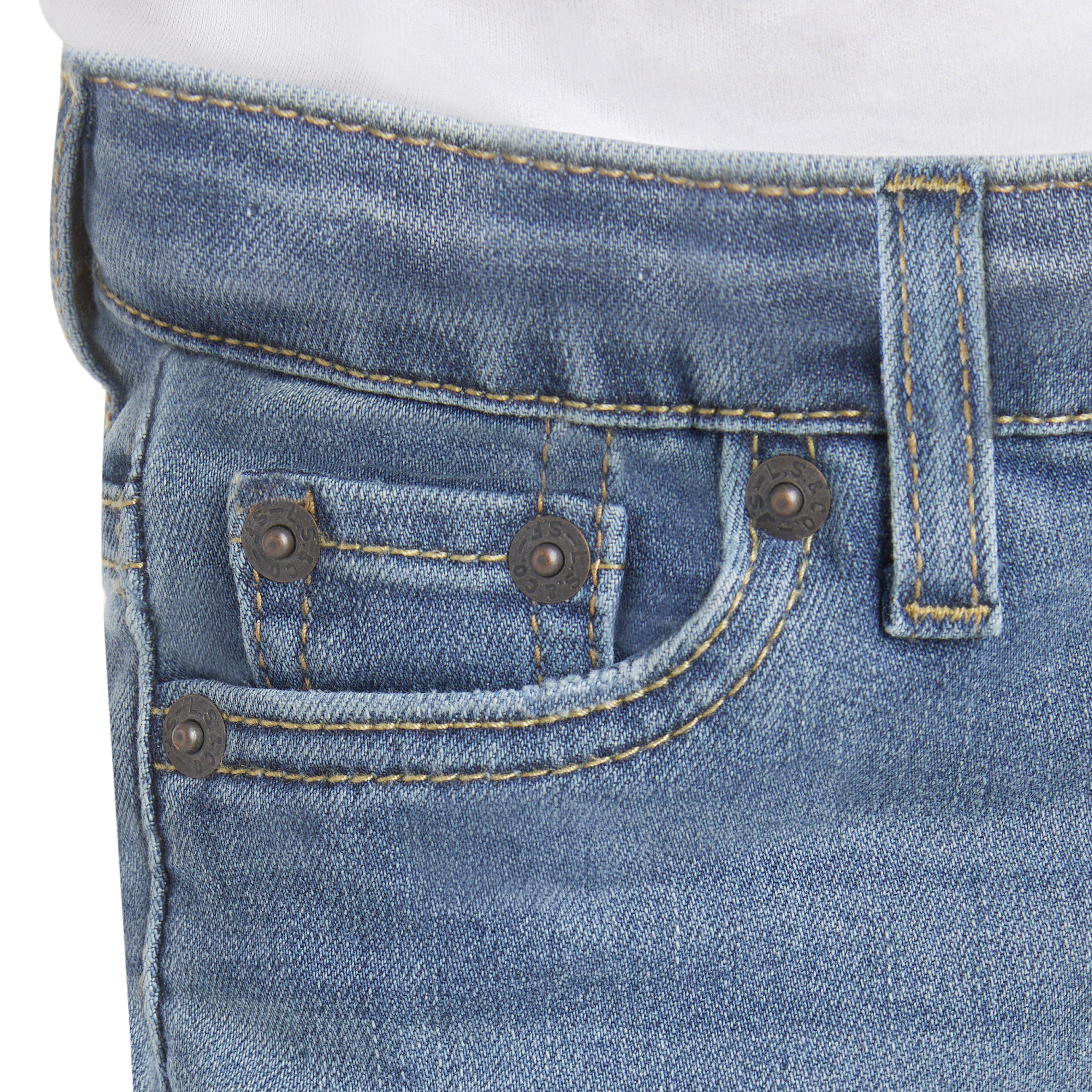 Levi's 502 Strong Performance Tapered Fit Med Wash Toddler Boys' Lt Blue Denim Jeans - LT BLUE Thumbnail View 6