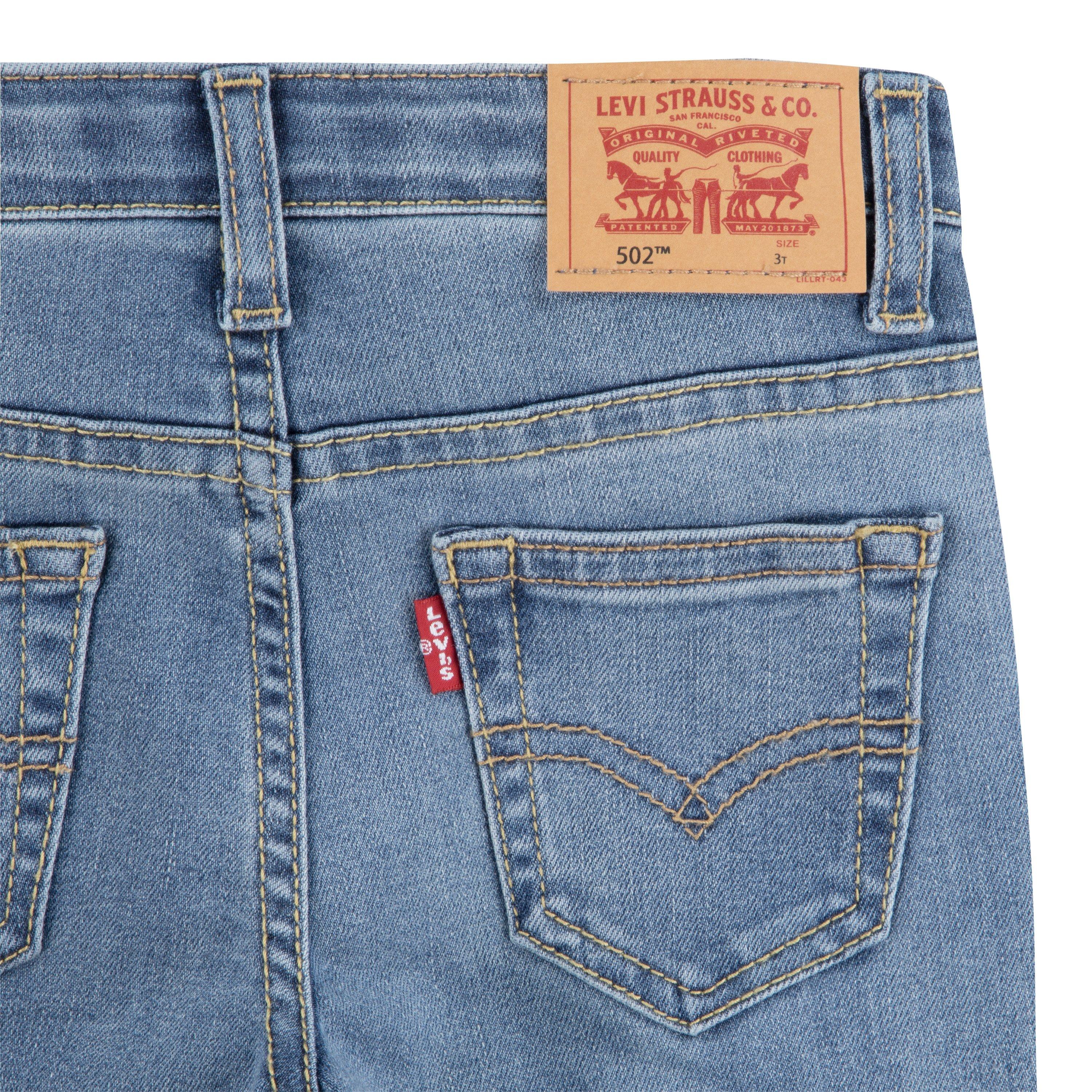 Levi's 502 Strong Performance Tapered Fit Med Wash Toddler Boys' Lt Blue Denim Jeans - LT BLUE Thumbnail View 7