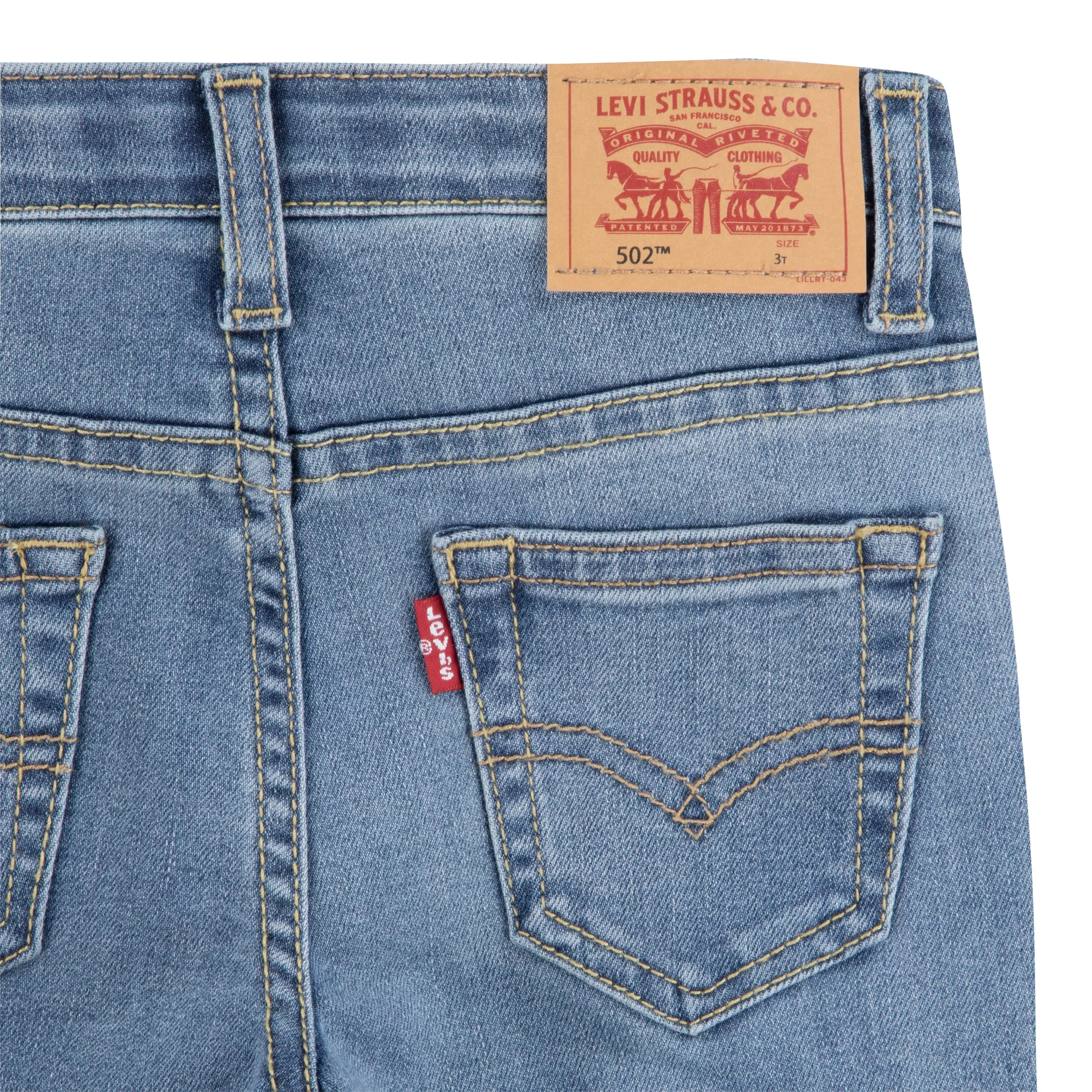 Levi's 502 Strong Performance Tapered Fit Med Wash Toddler Boys' Lt Blue Denim Jeans - LT BLUE