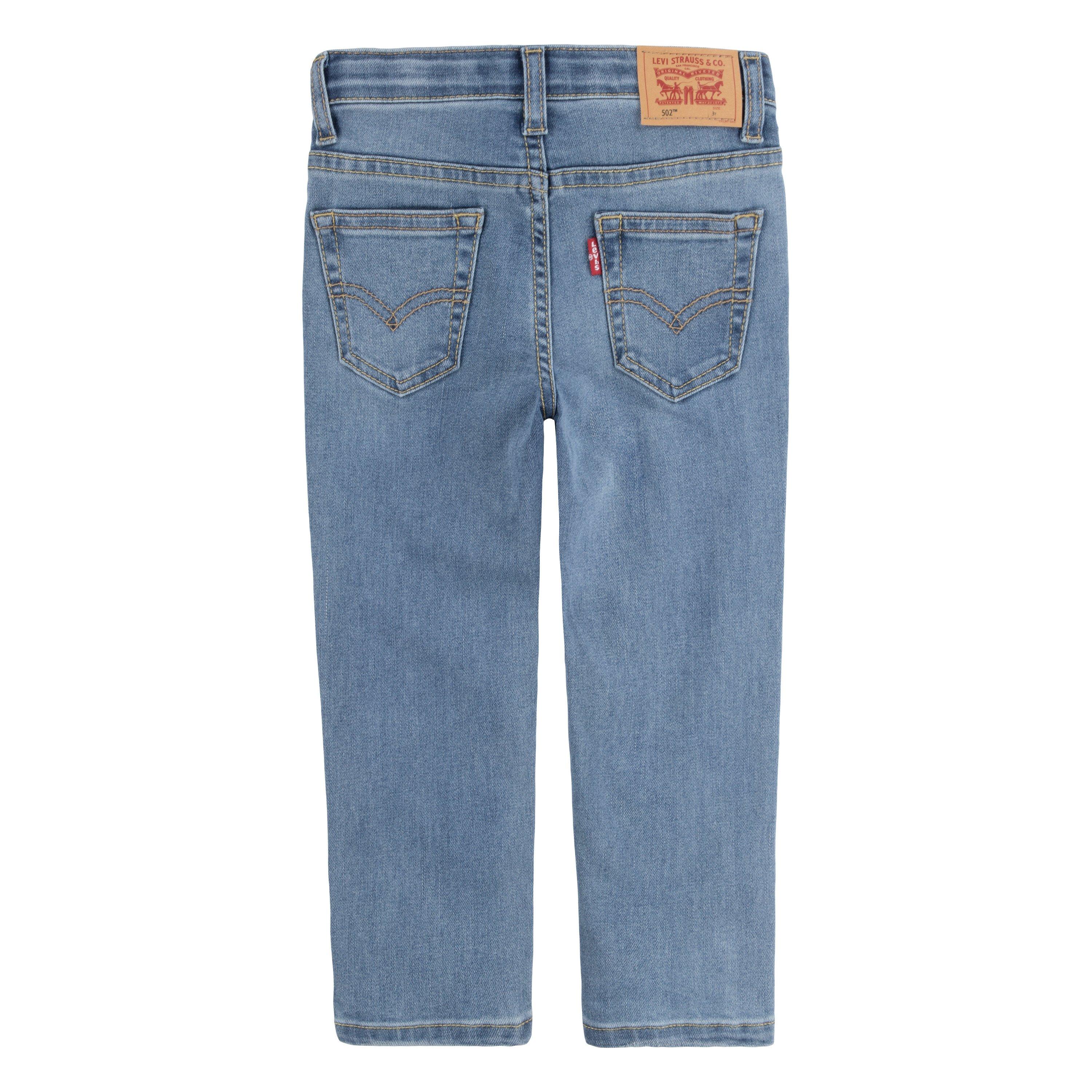 Levi's 502 Strong Performance Tapered Fit Med Wash Toddler Boys' Lt Blue Denim Jeans - LT BLUE Thumbnail View 9