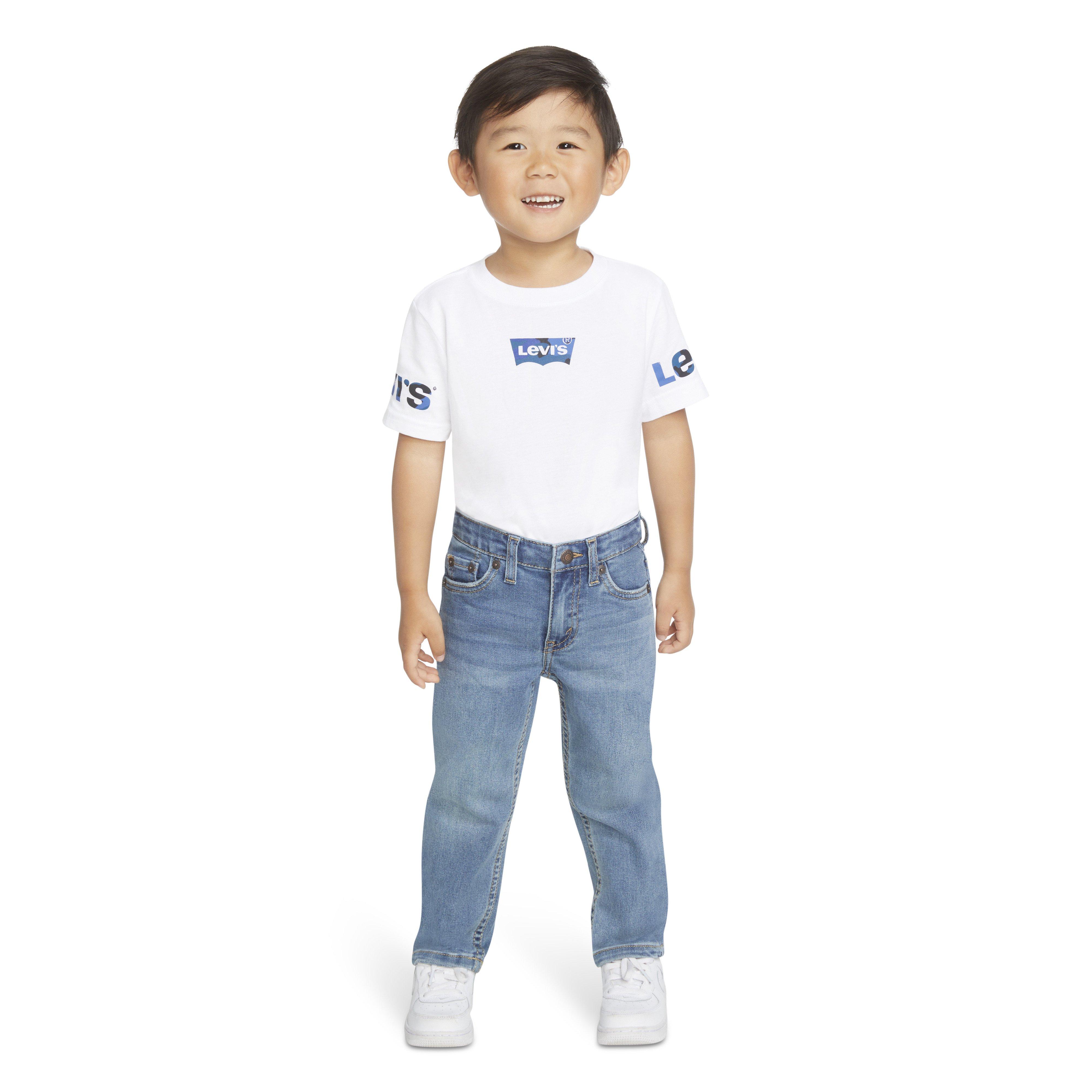 Levi's 502 Strong Performance Tapered Fit Med Wash Toddler Boys' Light Blue Denim Jeans - LT BLUE Thumbnail View 10