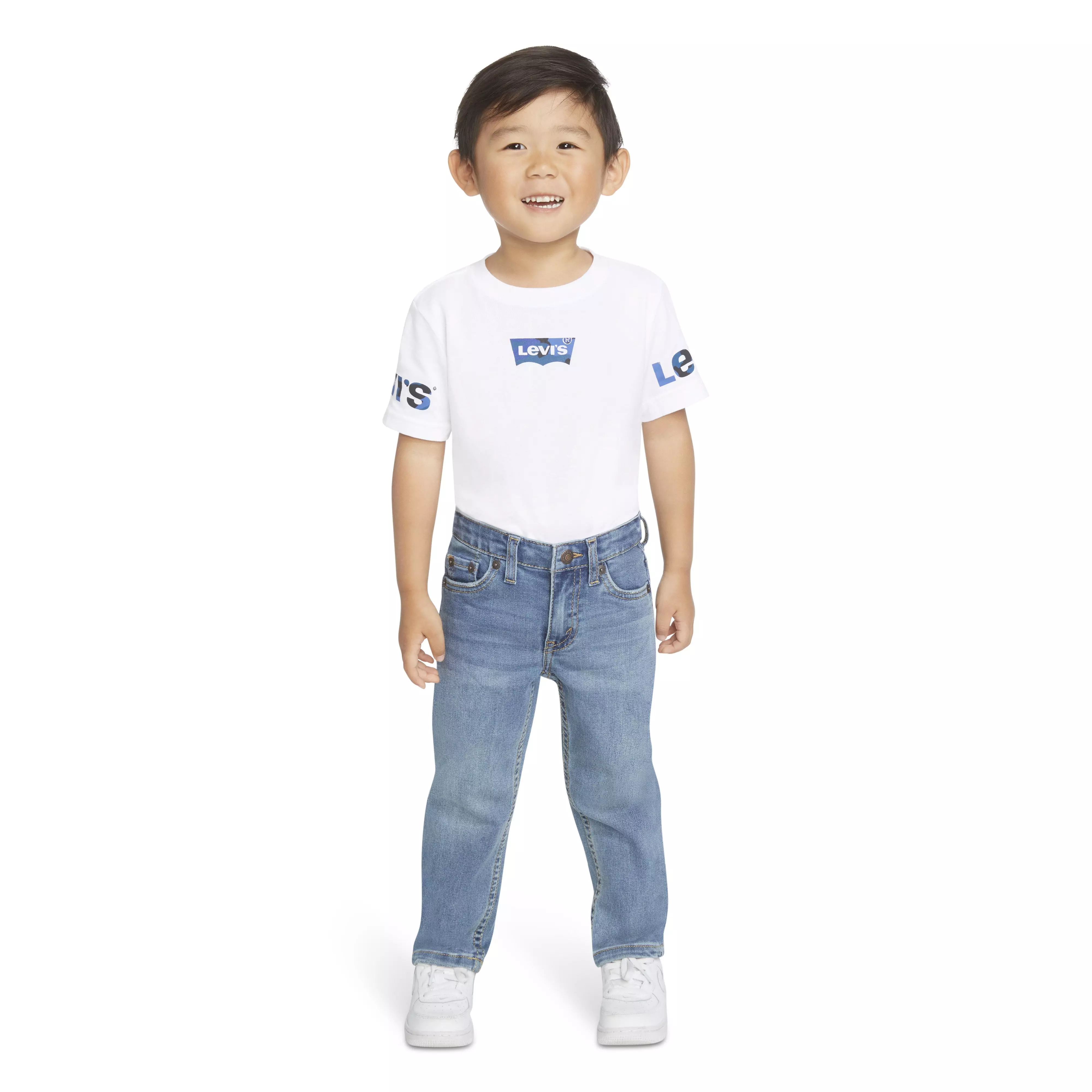 Levi's 502 Strong Performance Tapered Fit Med Wash Toddler Boys' Light Blue Denim Jeans - LT BLUE