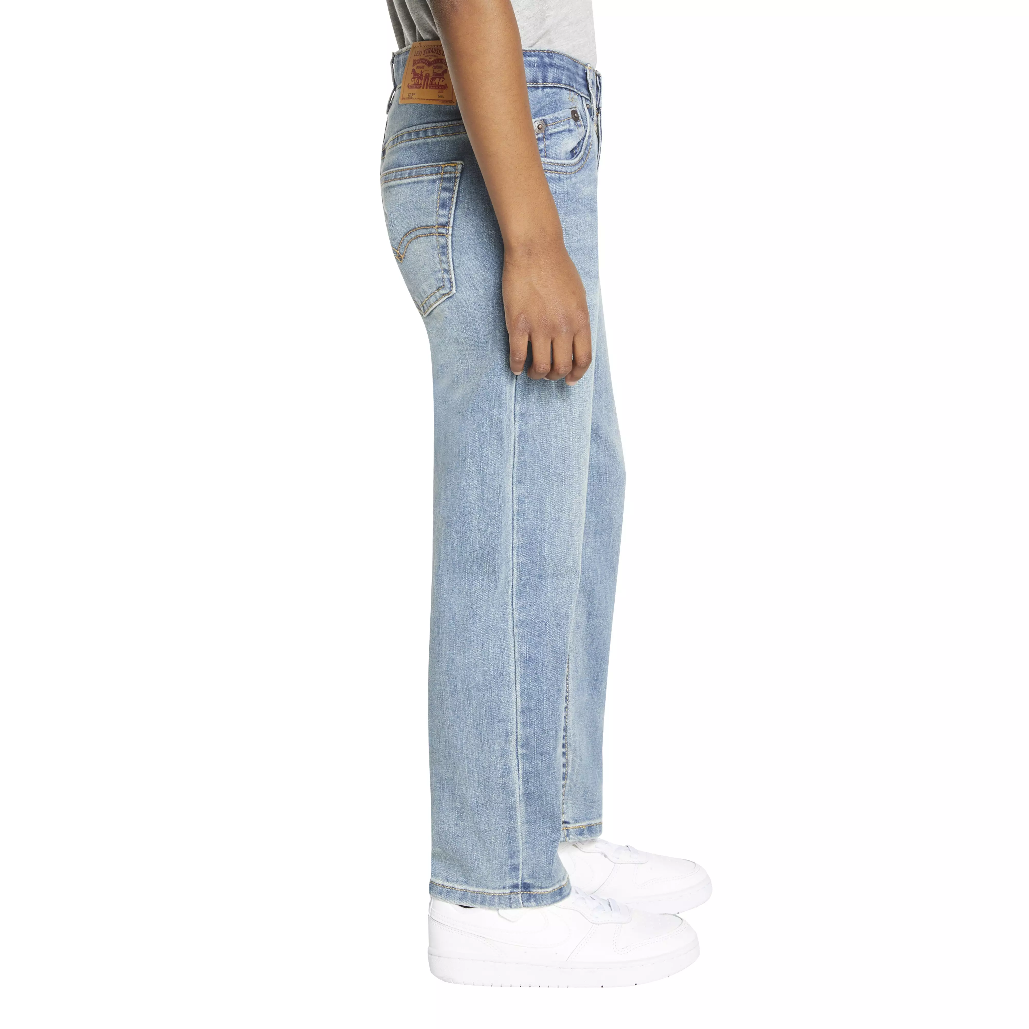 Levi's 502 Strong Performance Tapered Fit Med Wash Little Boys' Lt Blue Denim Jeans - LT BLUE