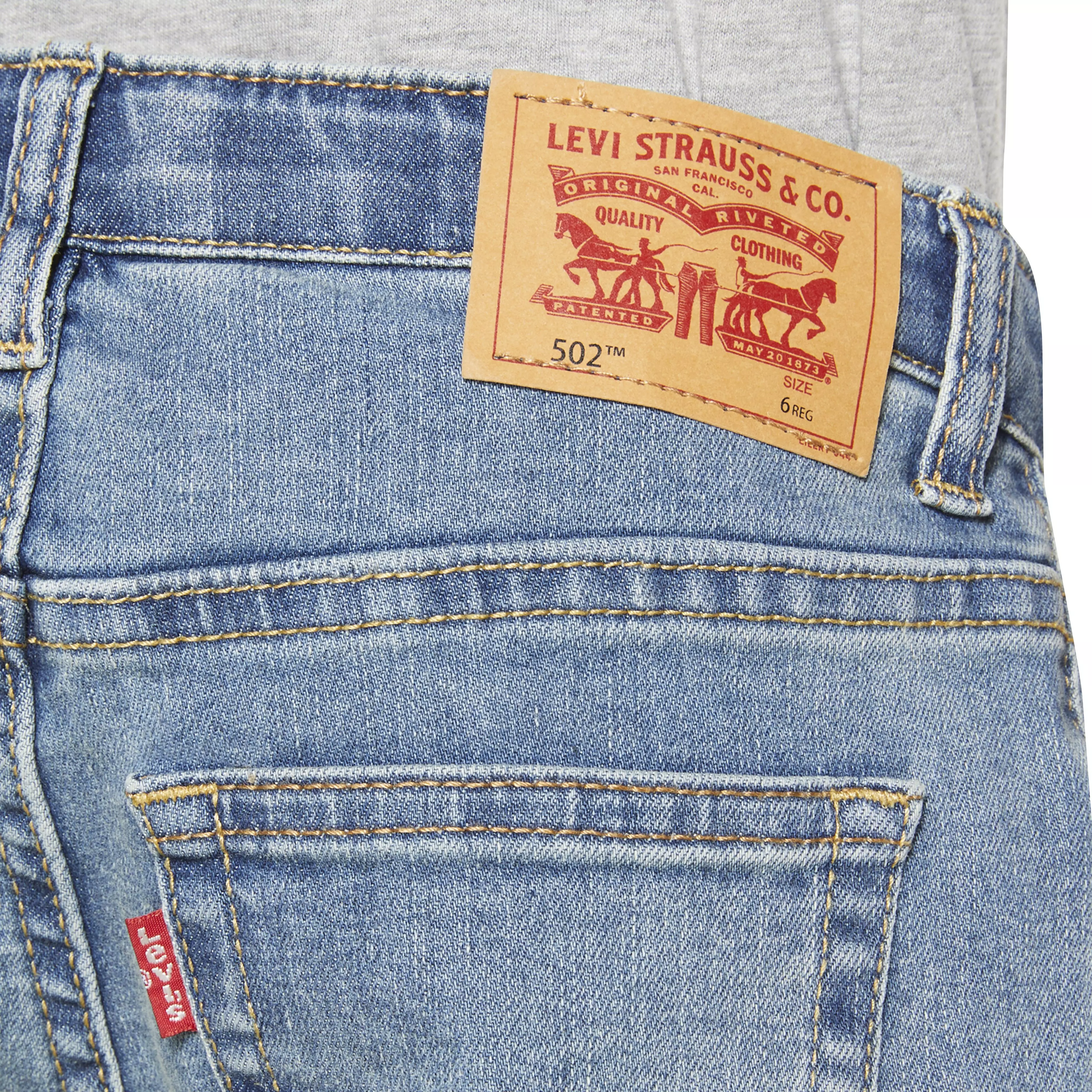 Levi's Little Boys' 502 Strong Performance Tapered Fit Med Wash Lt Blue Denim Jeans - LT BLUE
