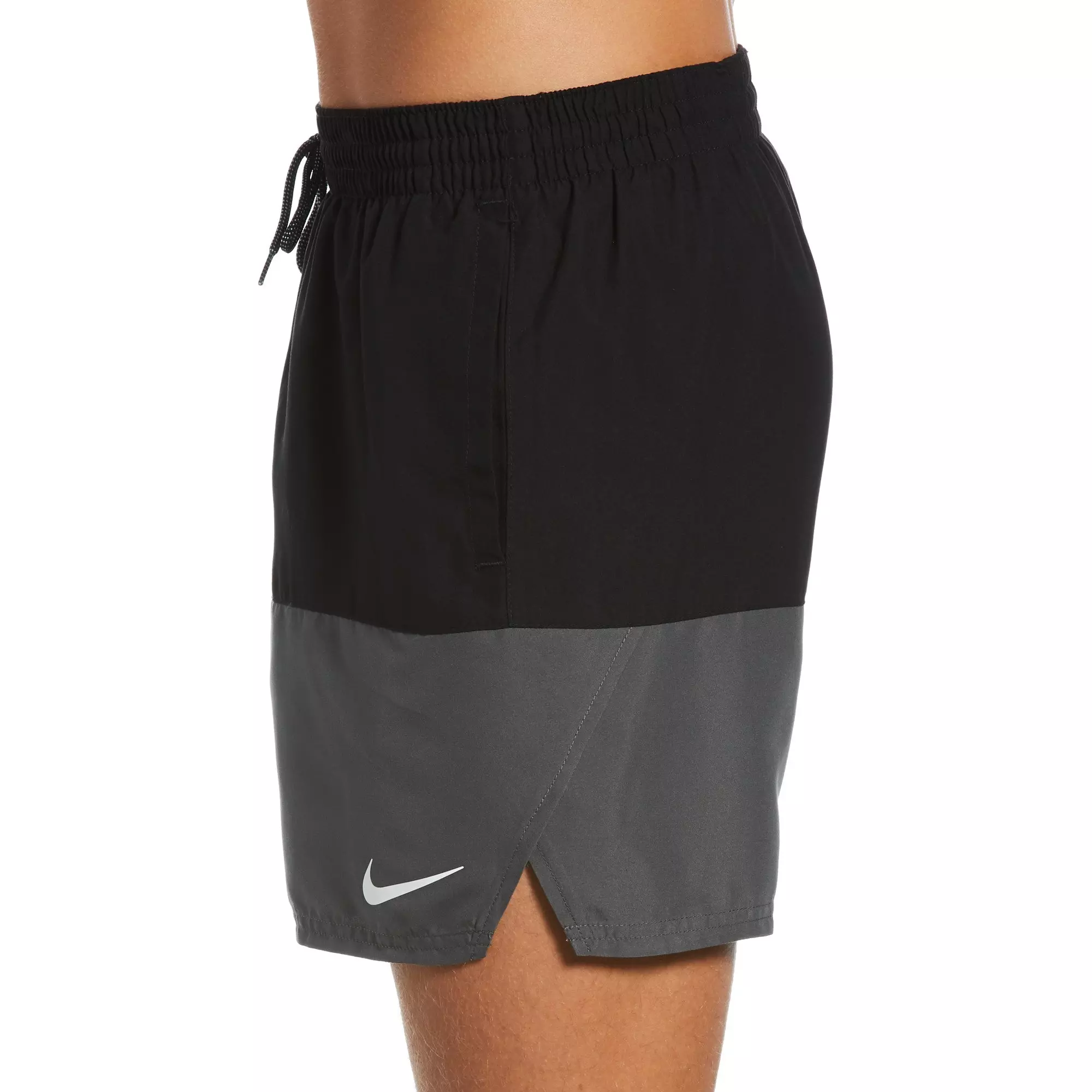 Nike Men's Swim Split 5" Volley Swim Shorts - Black/Grey - BLACK